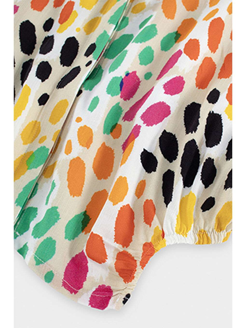 Kız Çocuk Renkli Leopar Desenli Bej Gömlek-5