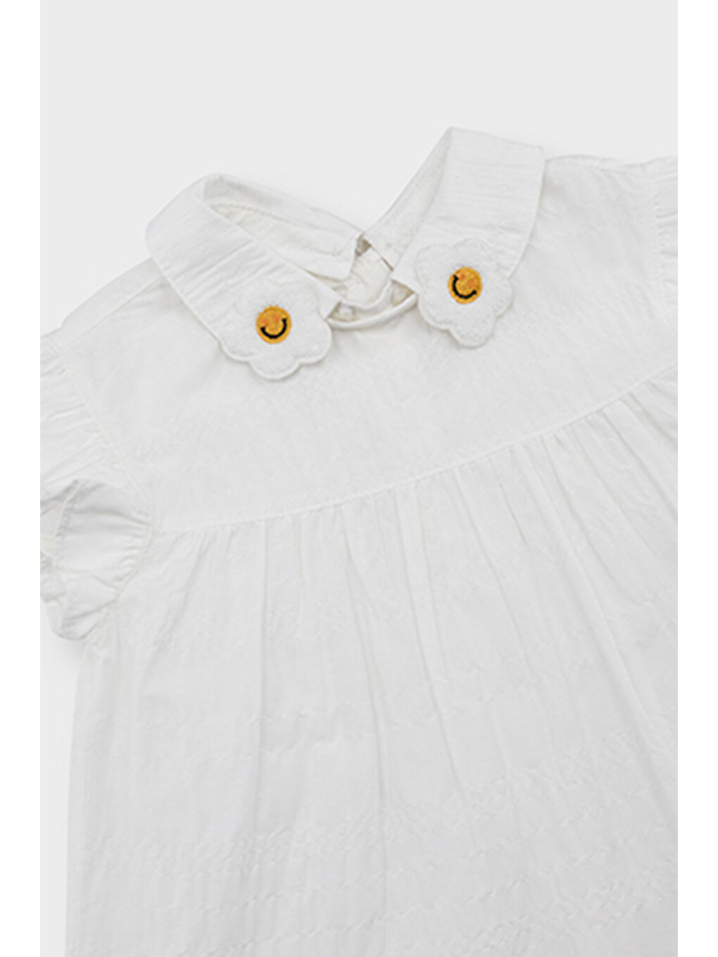 Kız Bebek Apkile Yakalı Ekru Bluz-2