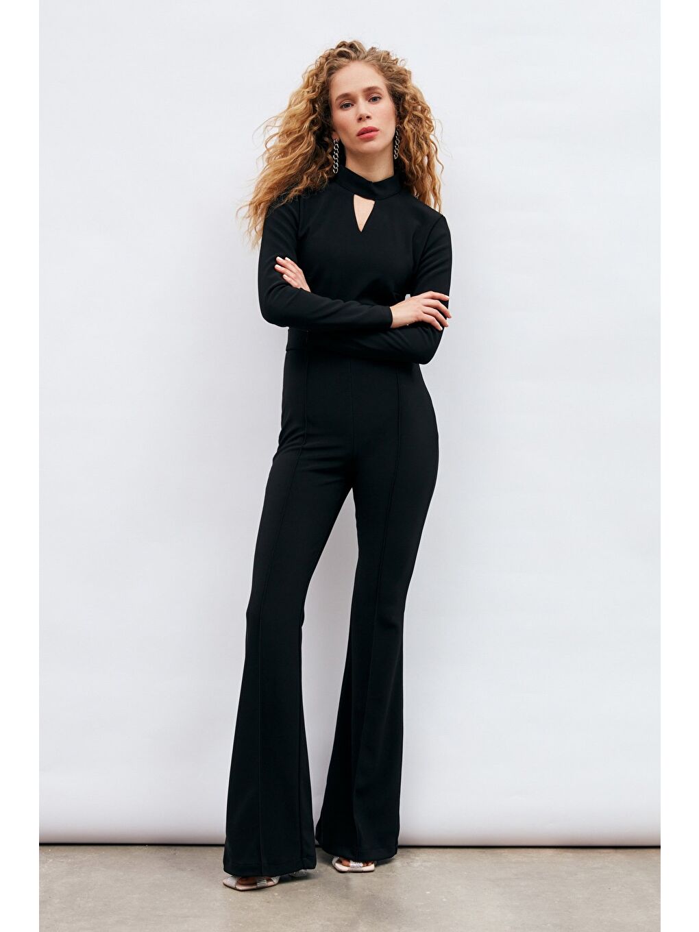 İspanyol Paça Pantolon - Siyah