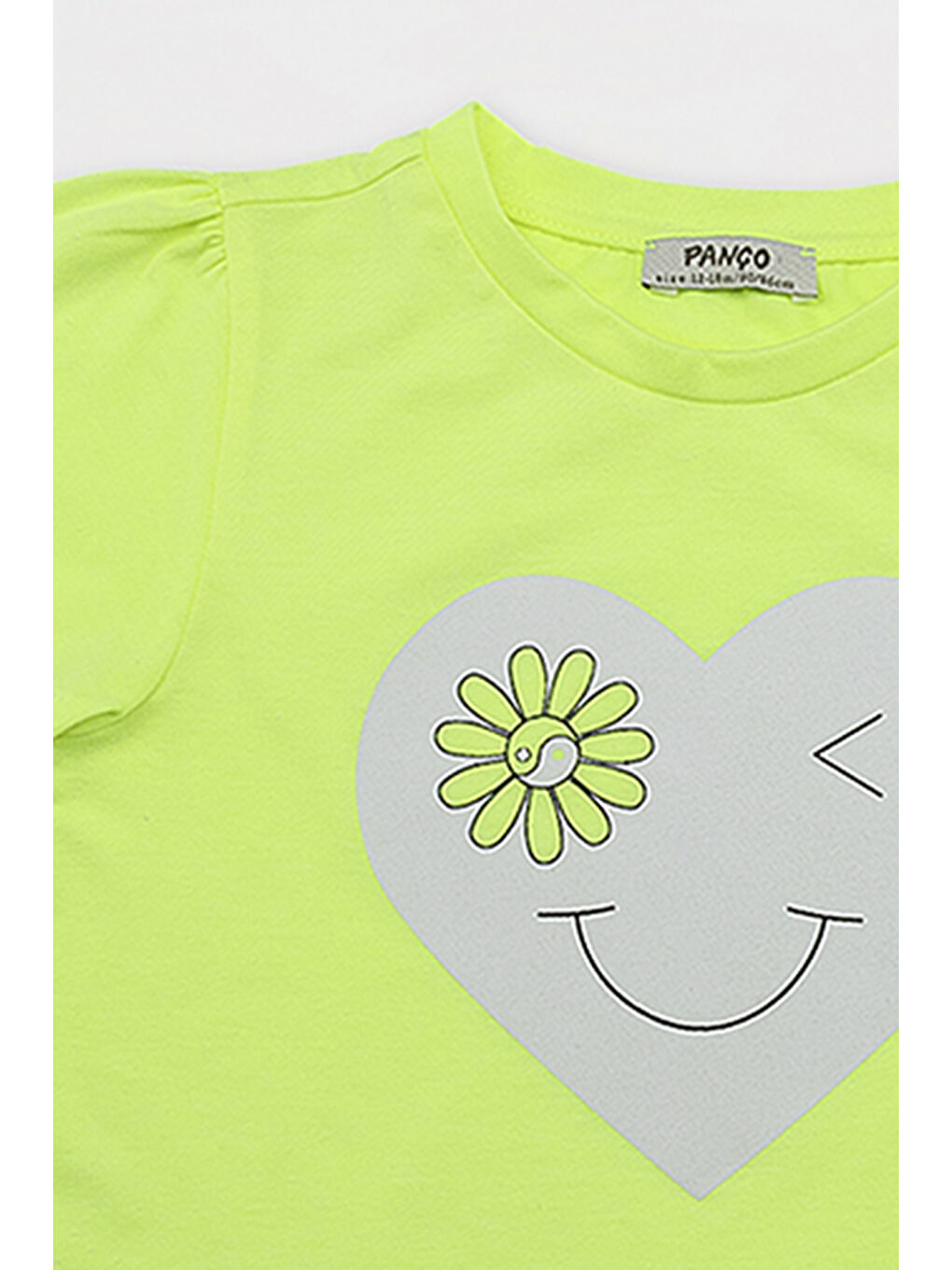 Kız Çocuk Baskı Detaylı Sarı Tişört-2