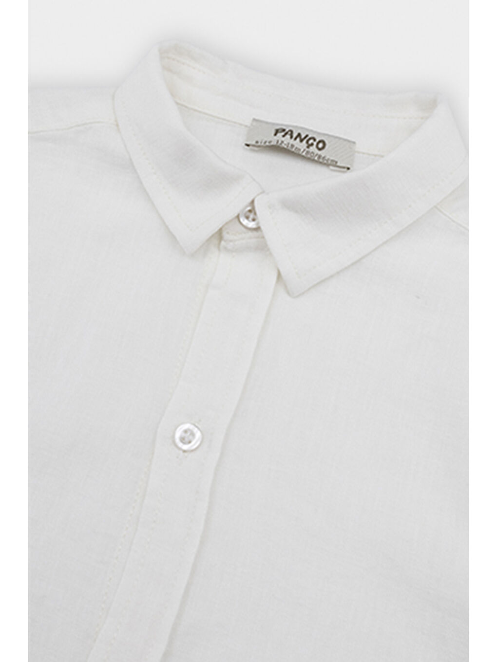 Erkek Çocuk Düğmeli Beyaz Gömlek-6