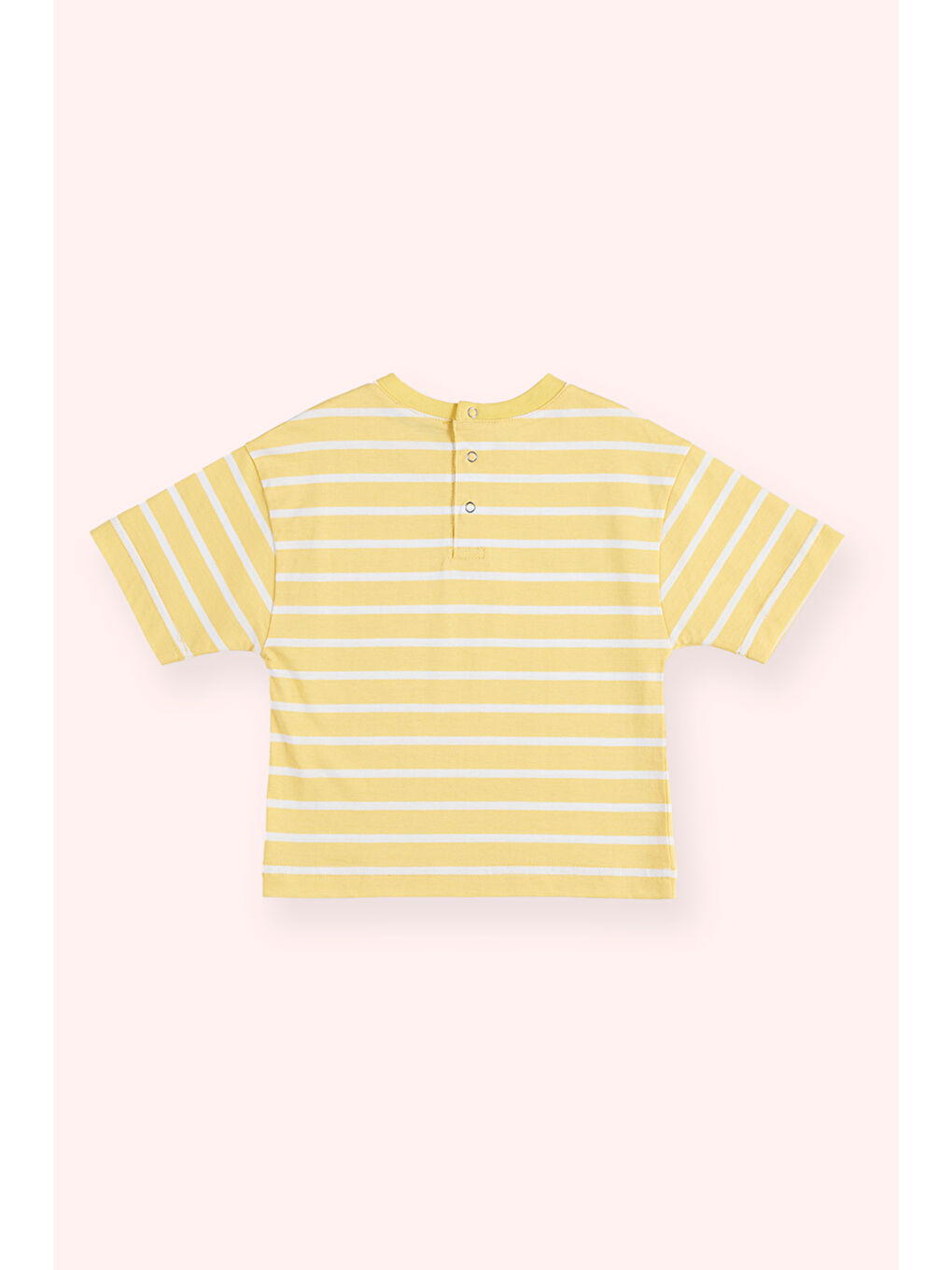 Erkek Bebek Çizgili Sarı Tişört-2