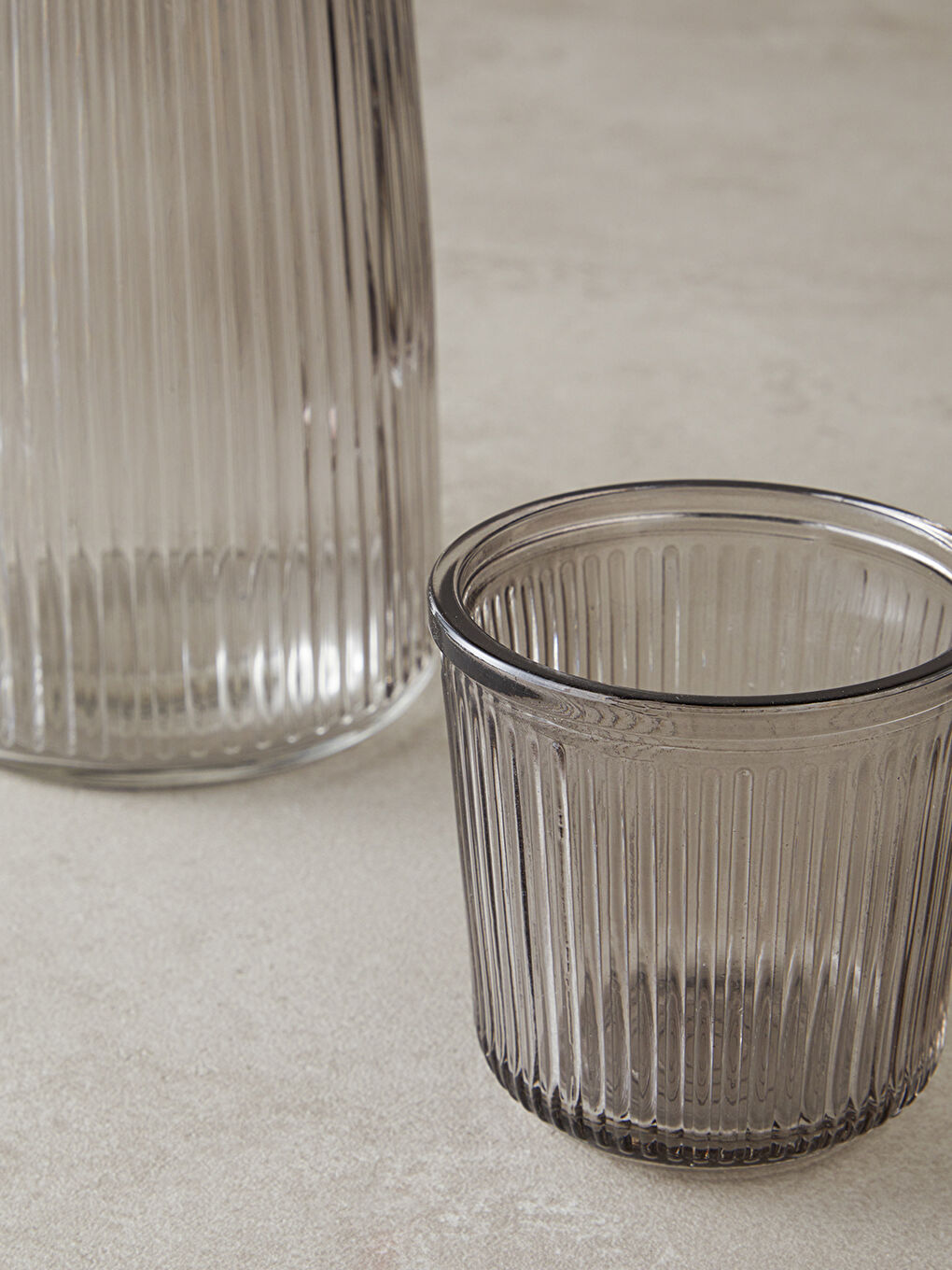 Botelya Cam Başucu Sürahi Antrasit-2