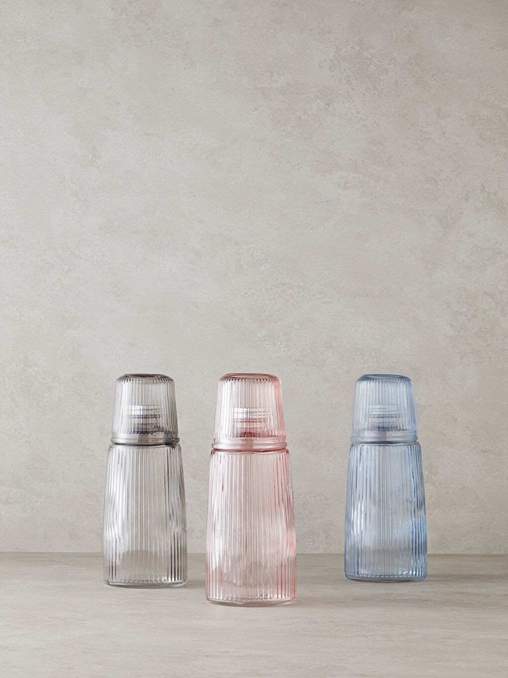 Botelya Cam Başucu Sürahi Antrasit-3