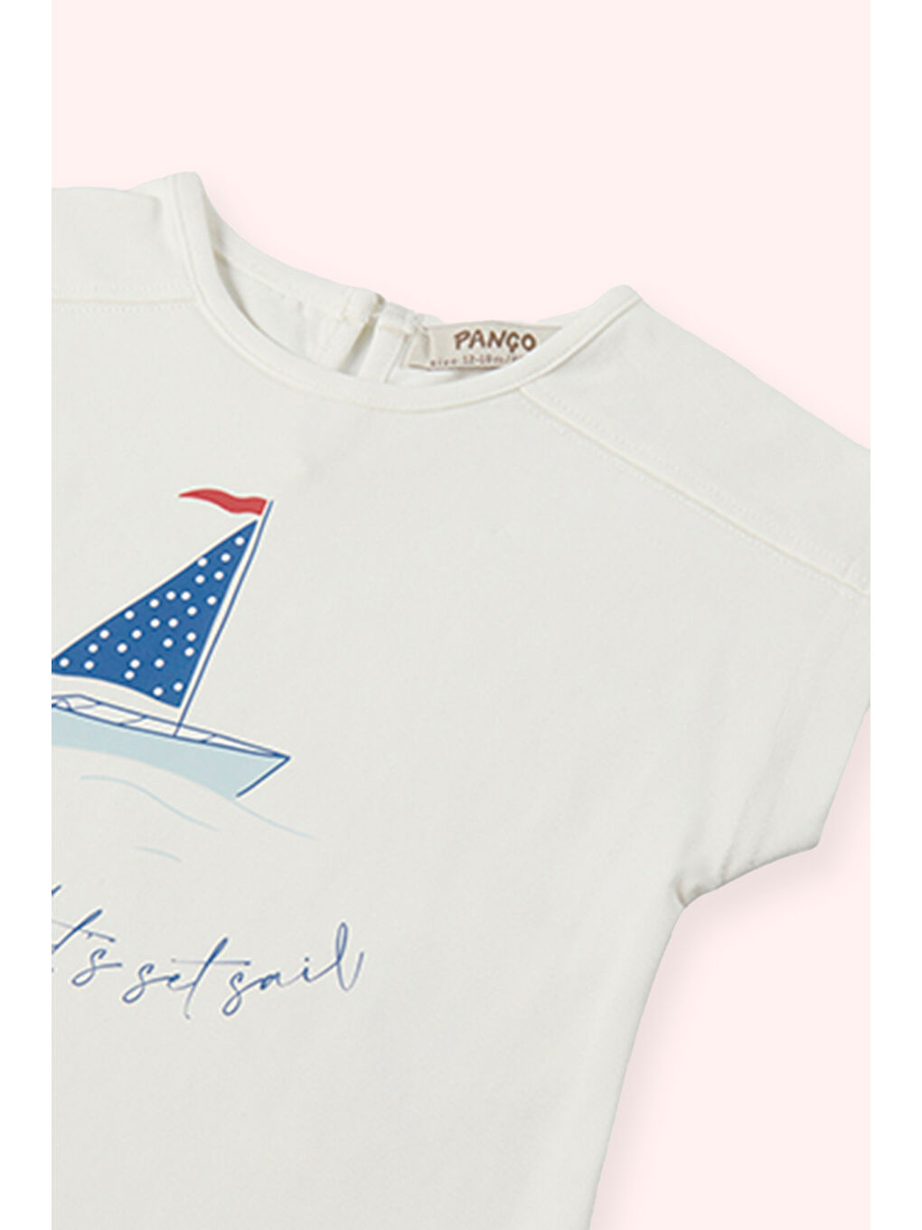 Kız Bebek Baskı Detaylı Ekru Tişört-1