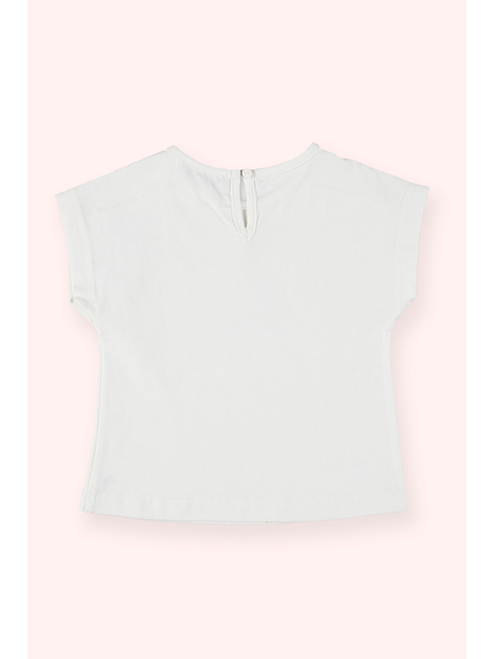 Kız Bebek Baskı Detaylı Ekru Tişört-2