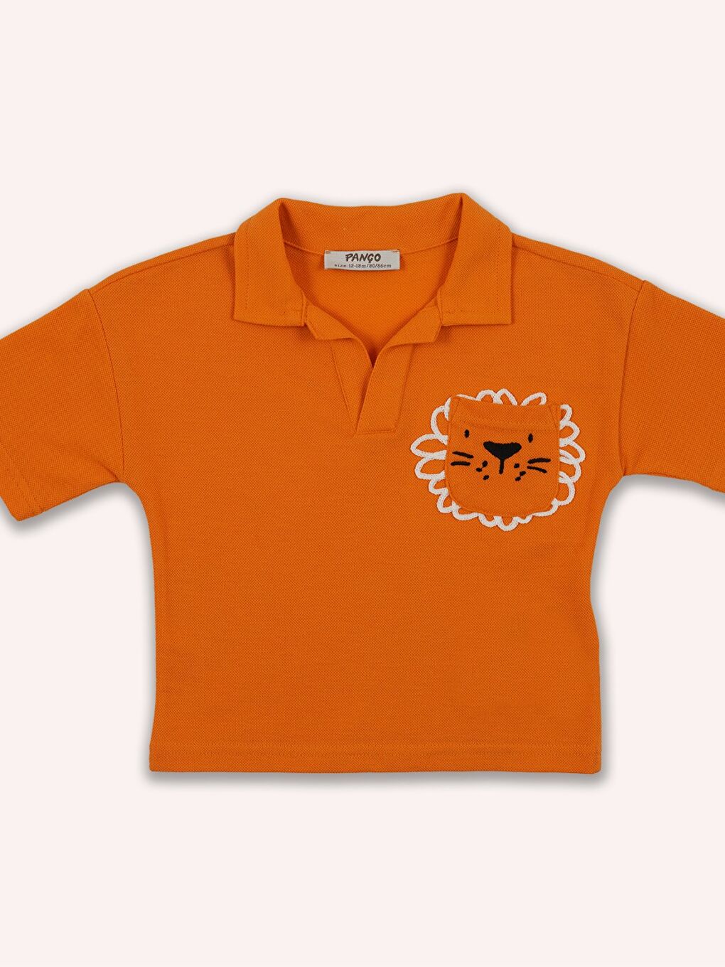 Turuncu Erkek Bebek Oranj Polo Yaka Tişört-1