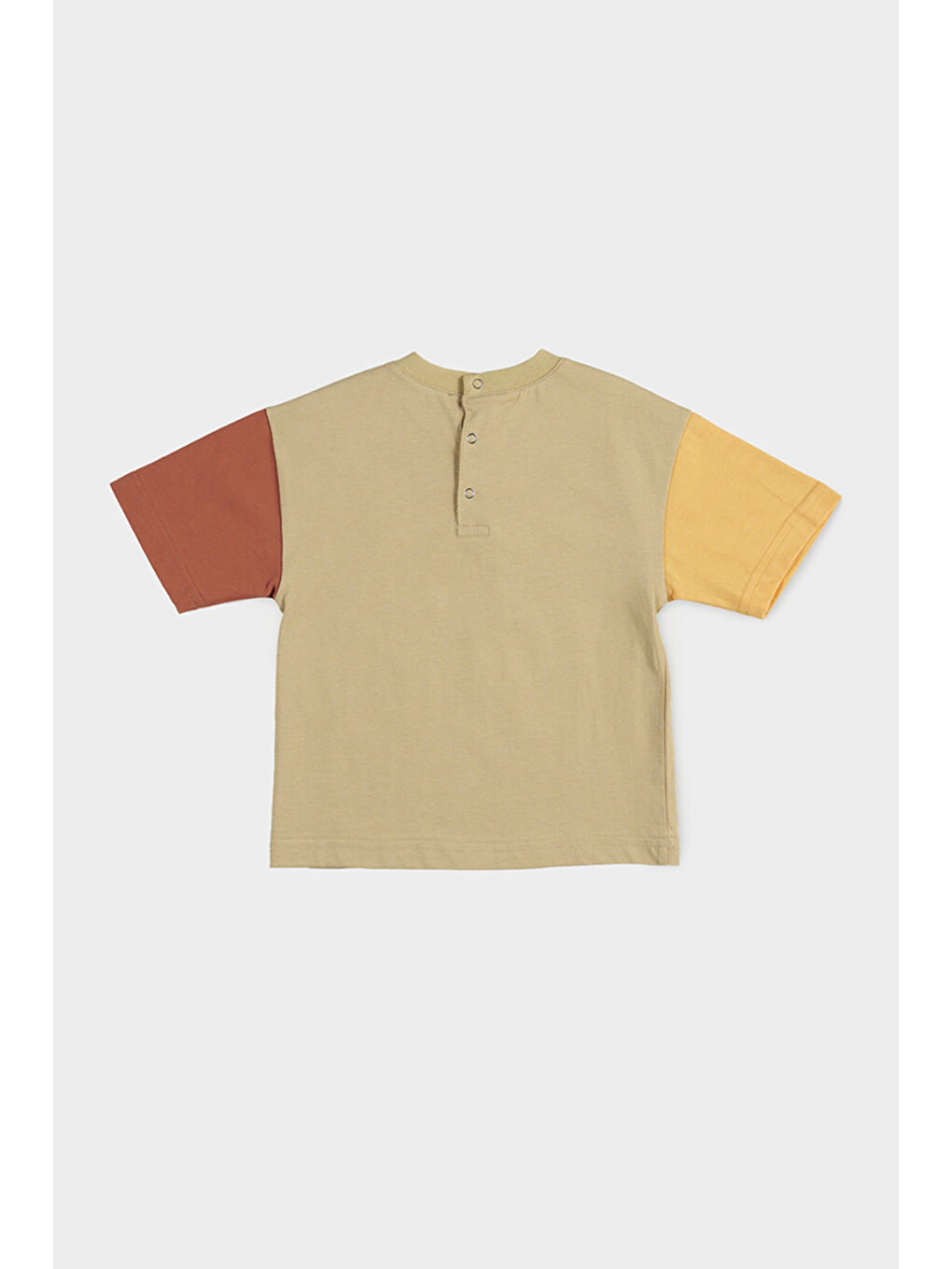 Erkek Bebek Baskılı Bej Tişört-1