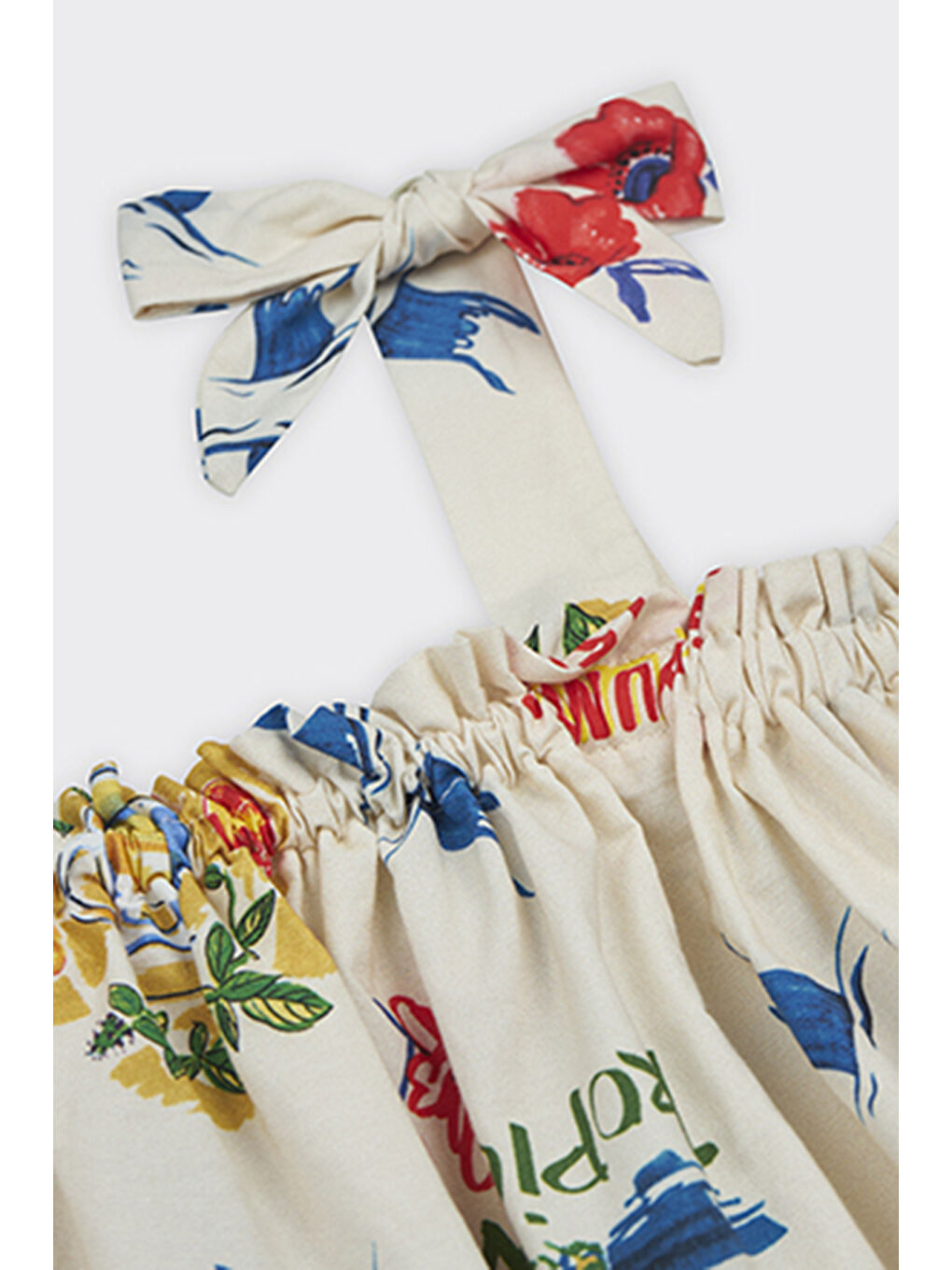 Kız Çocuk Desenli Bej Bluz-2