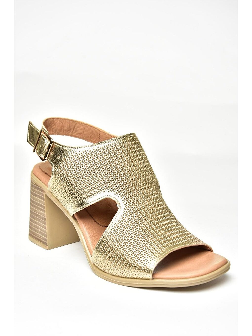 Sarı U5556304 Altın Kadın Topuklu Ayakkabı-1