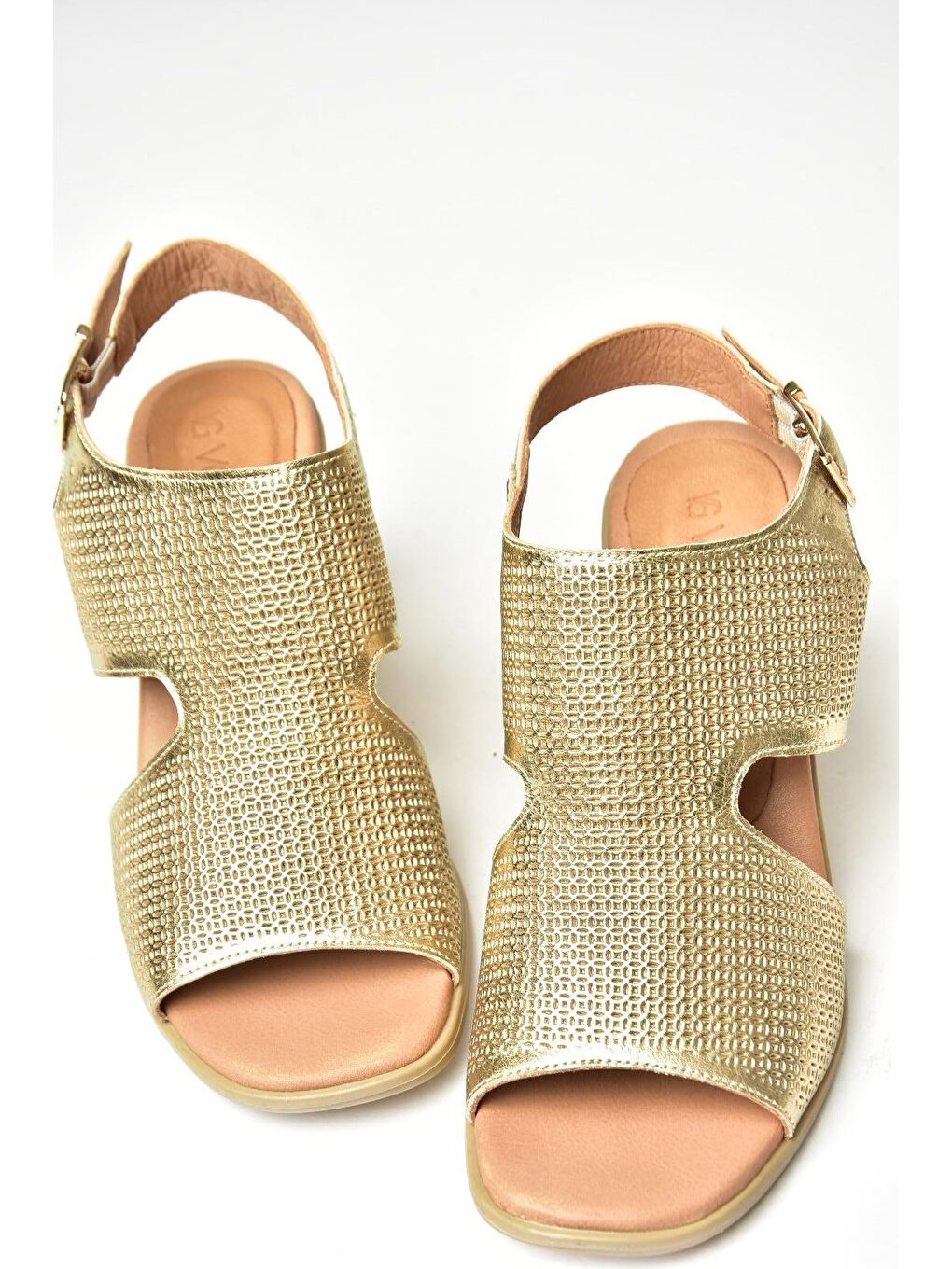 Sarı U5556304 Altın Kadın Topuklu Ayakkabı-2