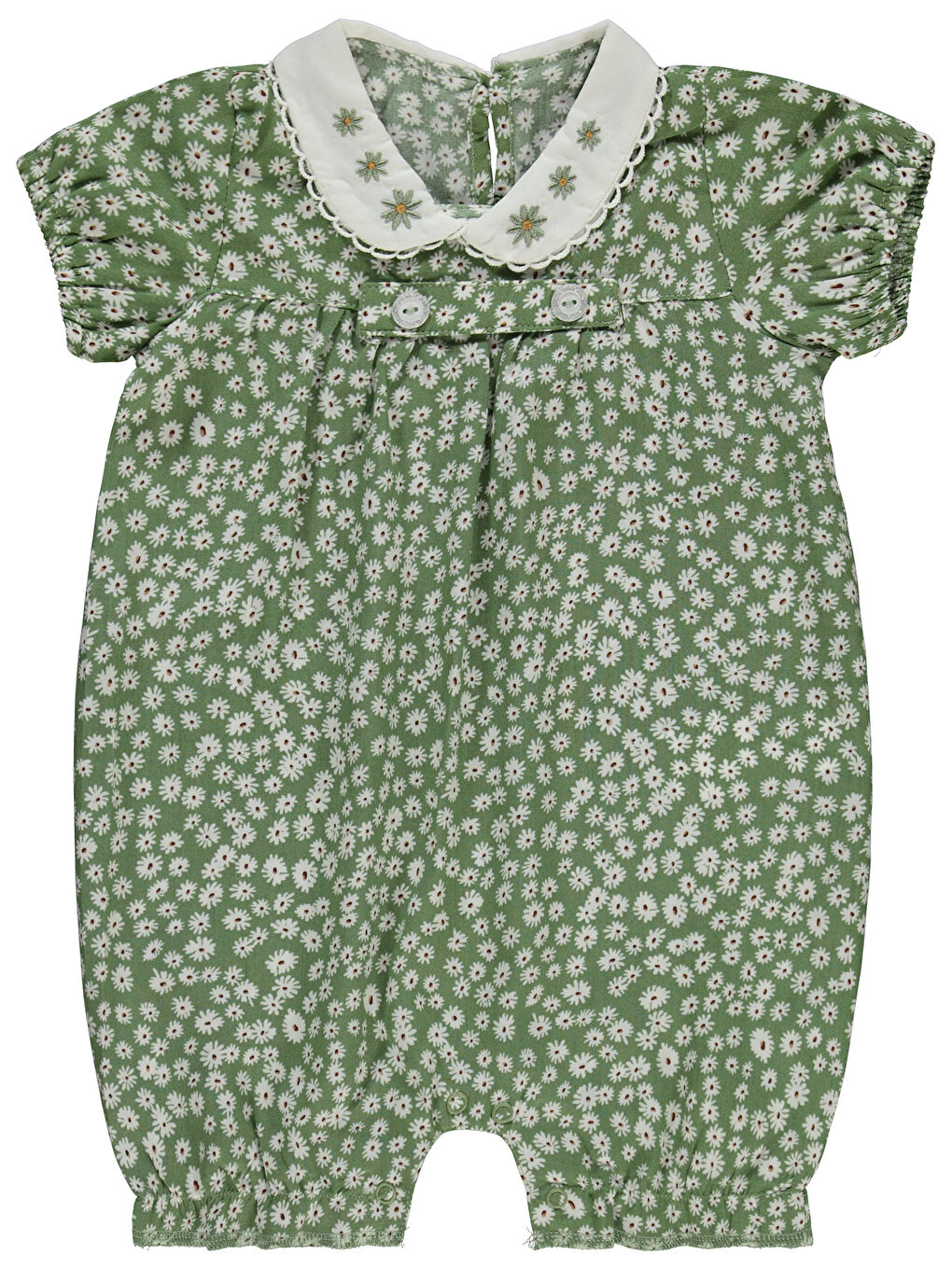 Baby Kız Bebek Patiksiz Tulum 6-18 Ay Çağla Yeşili