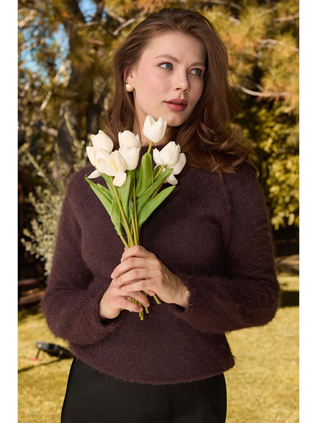 Kahverengi Dik Yaka Sakallı Kazak