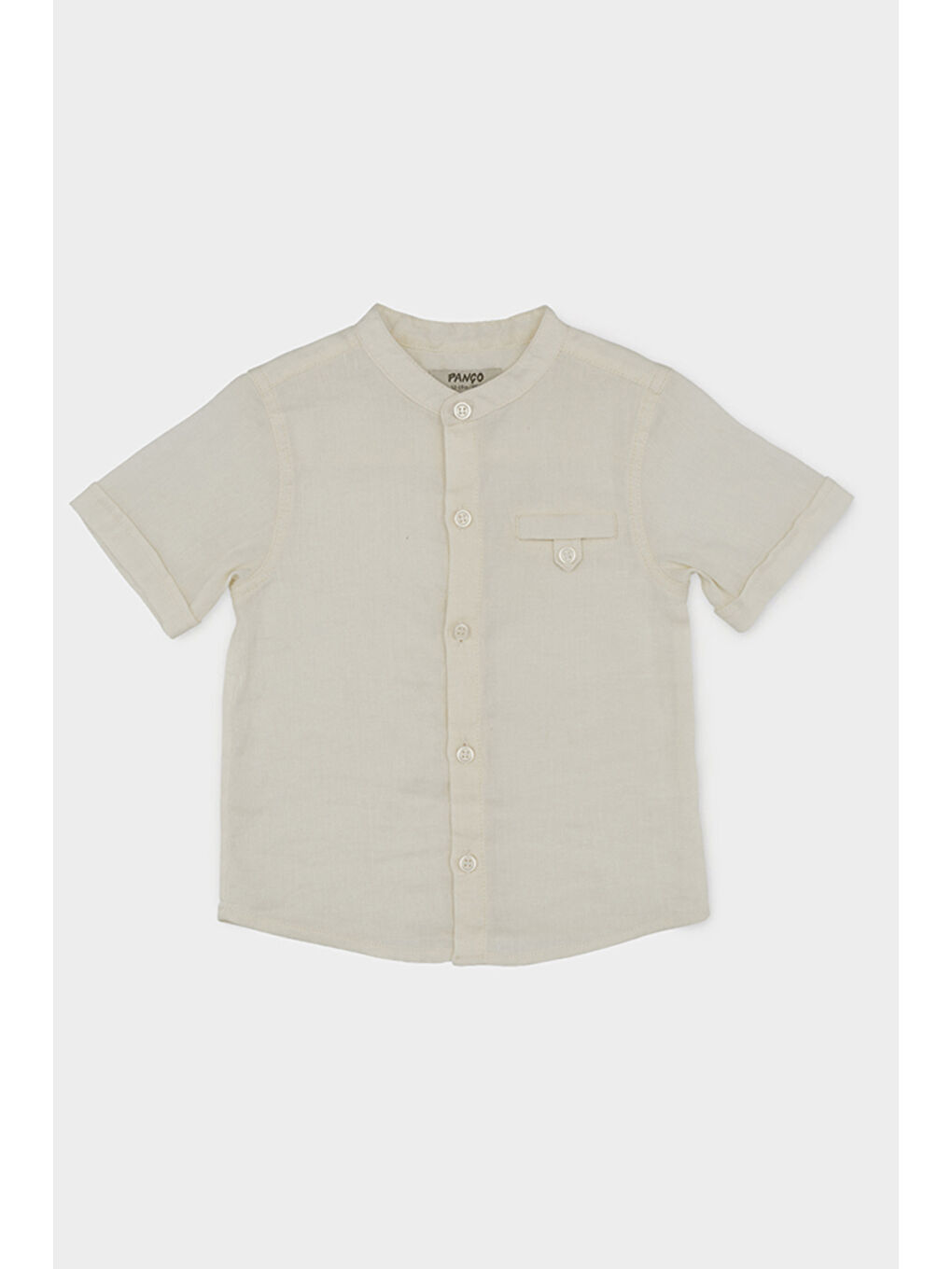 Erkek Bebek Kısa Kollu Bej Gömlek