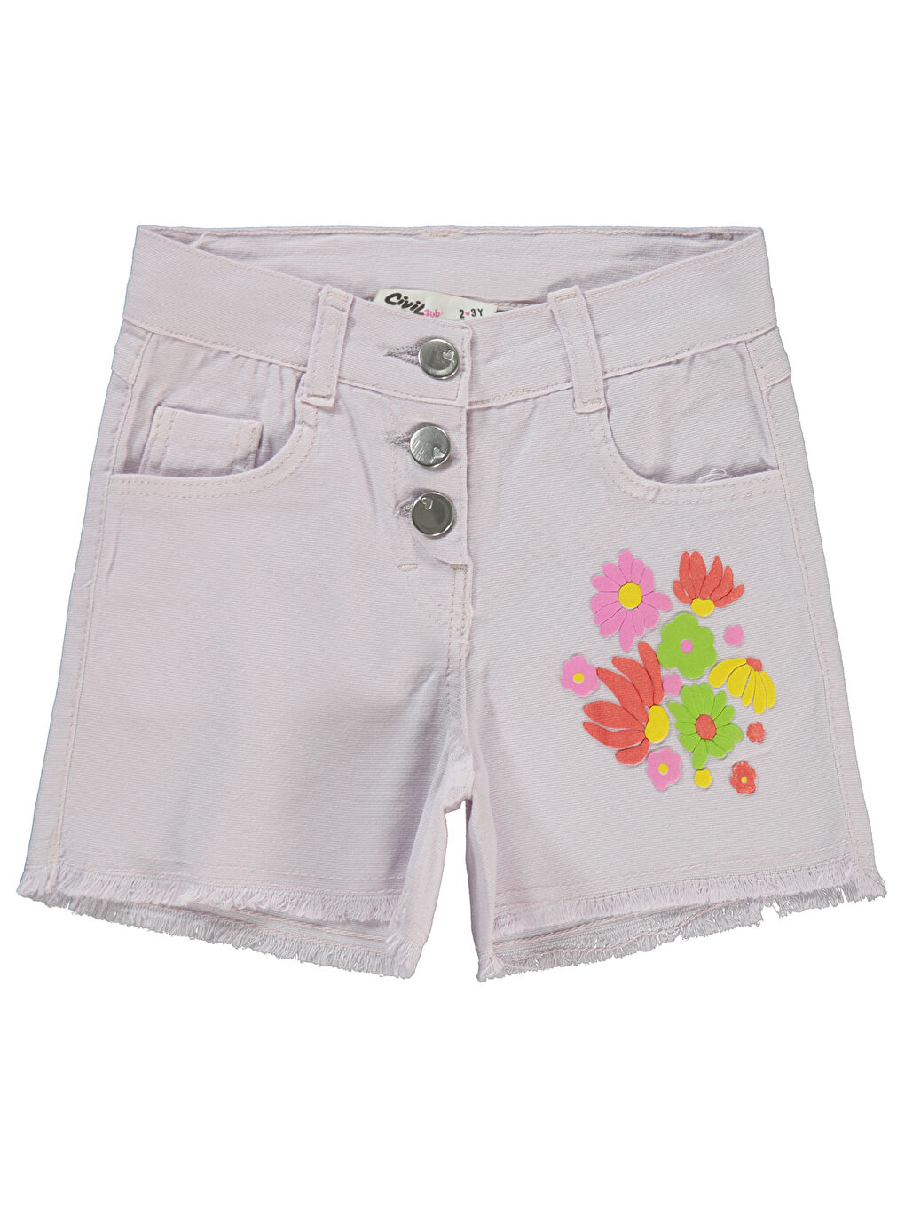 Mor Girls Kız Çocuk Şort 2-5 Yaş Nazik Lavanta