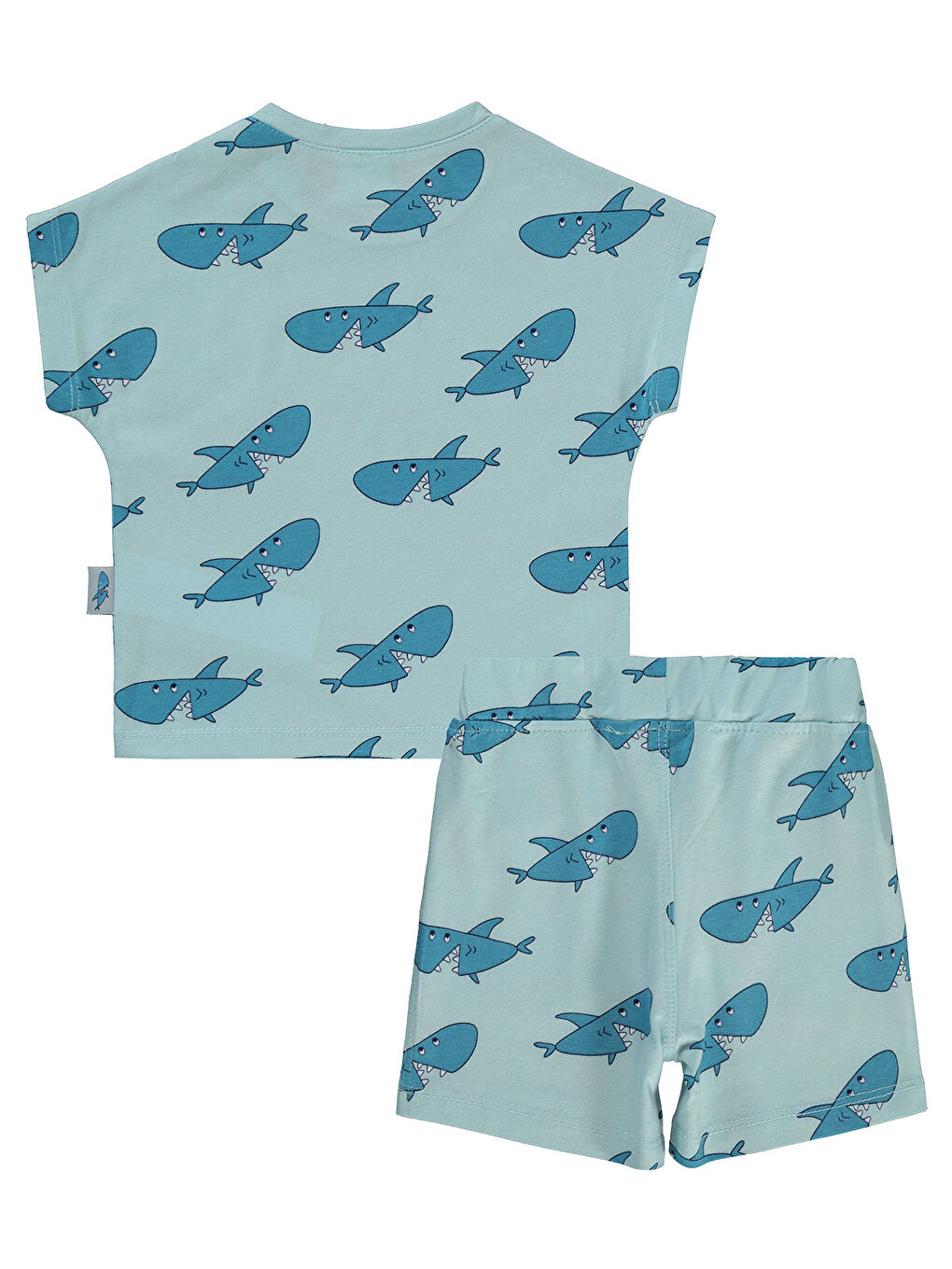 Baby Erkek Bebek Şortlu Takım 6-18 Ay Soft Mavi-1