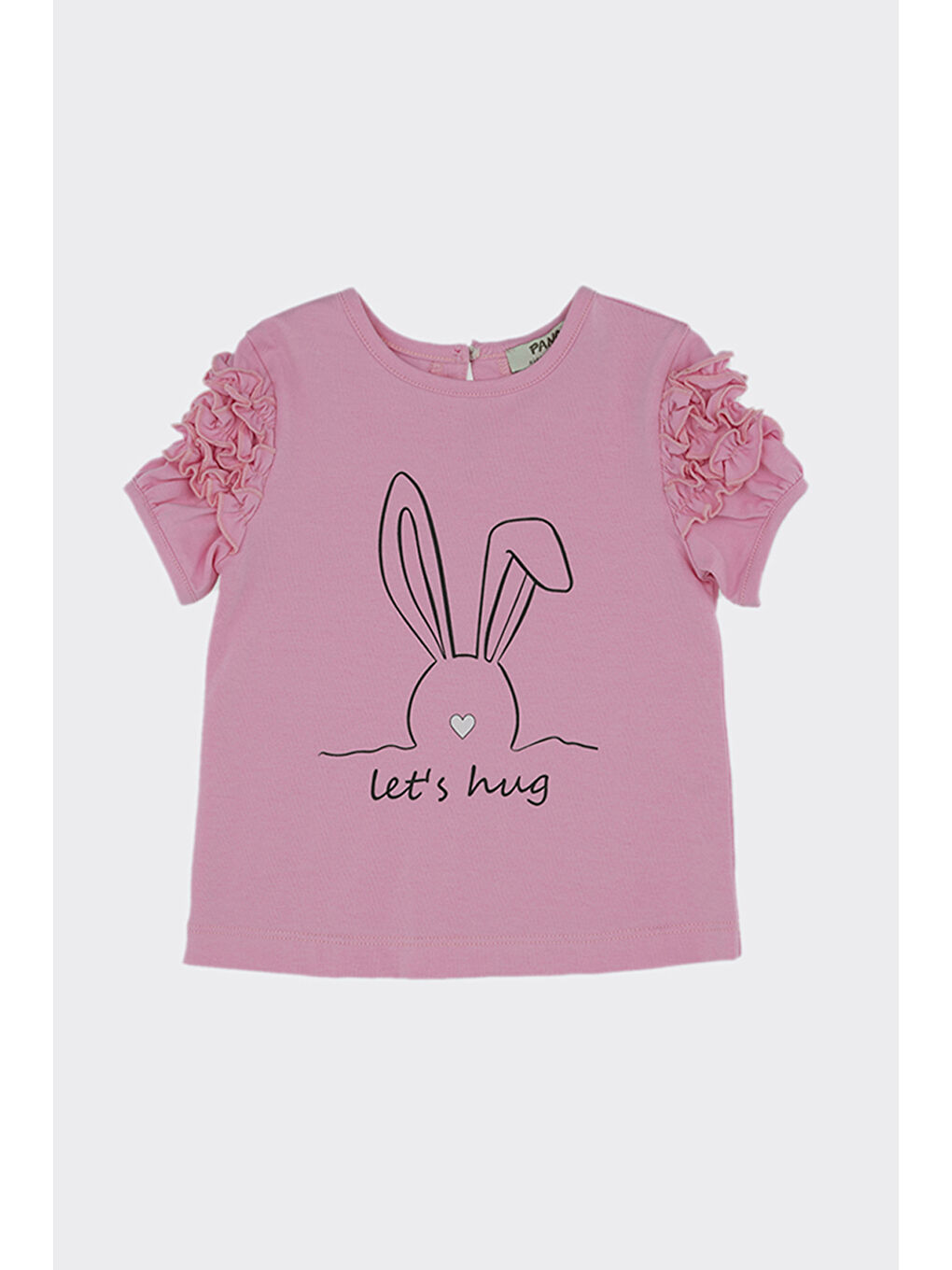 Kız Bebek Baskı Detaylı Pembe Tişört