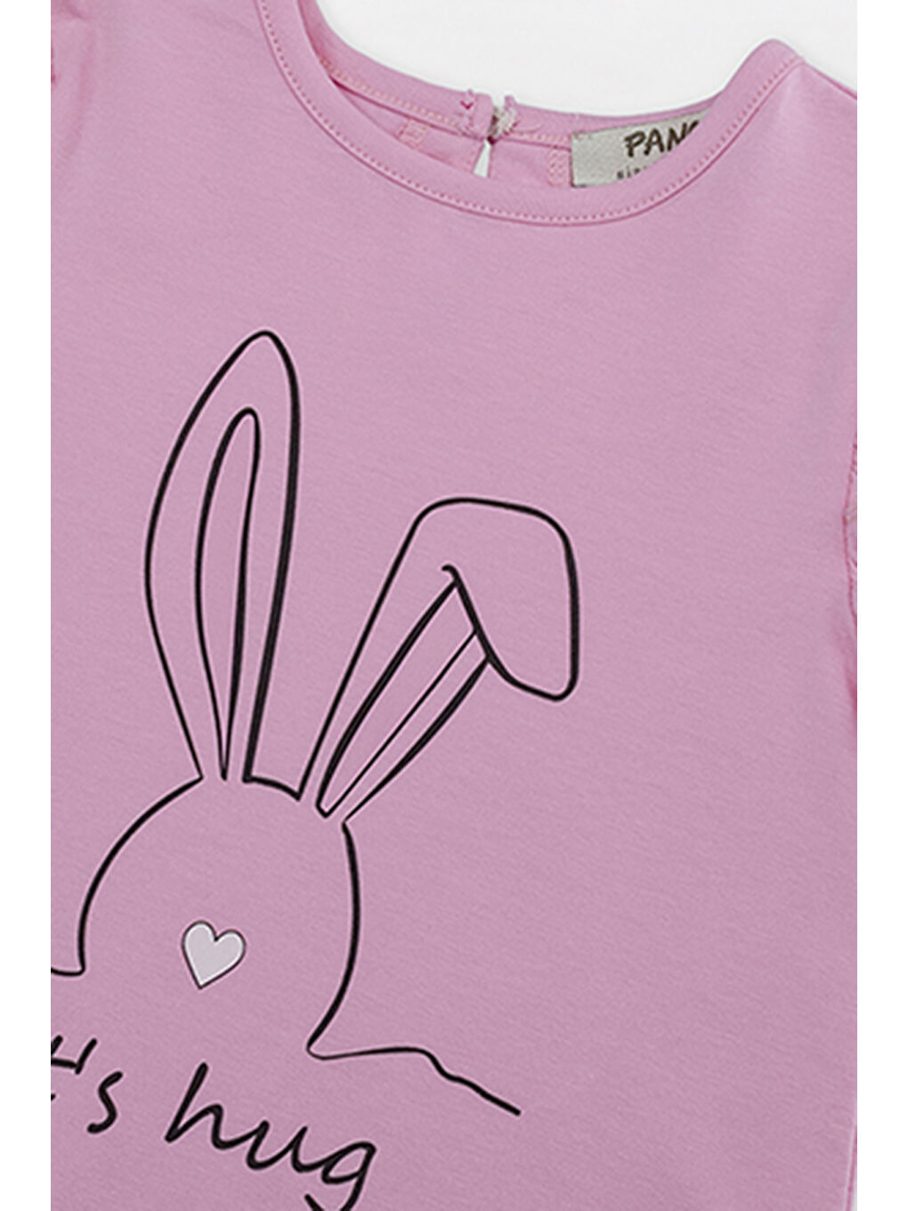 Kız Bebek Baskı Detaylı Pembe Tişört-2