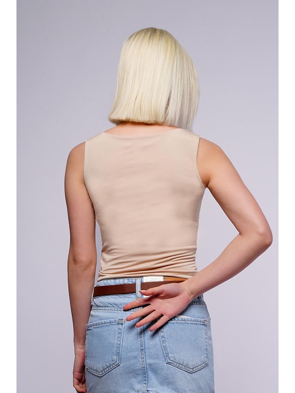 Bej Kalın Askılı Kadın Atlet-2