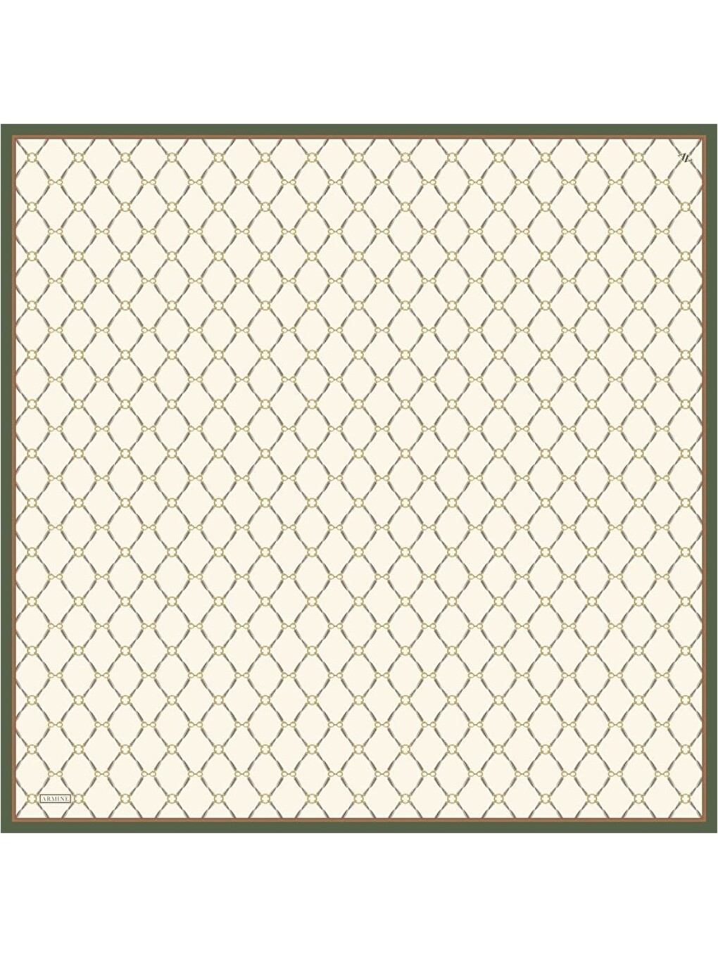 Ekru Saf İpek Twill Eşarp 9538D 80-3