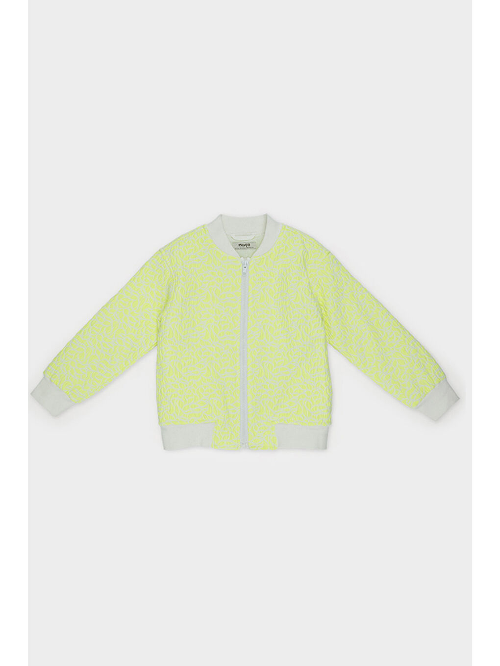 Kız Çocuk Özel Dokulu Kumaşlı Sarı Ceket-5