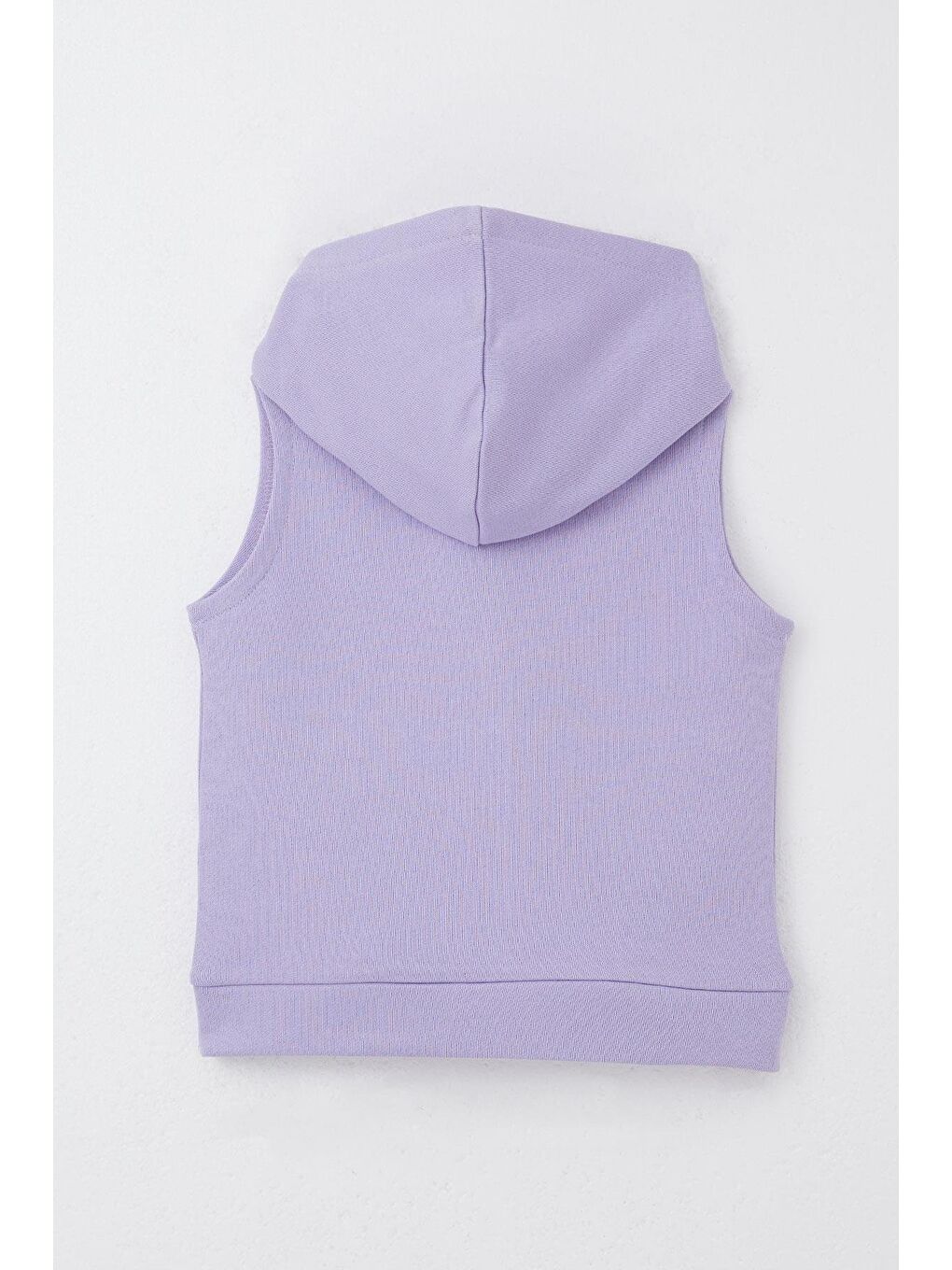 Kız Çocuk Yelek Kalp & Yazı Nakışlı Fermuarlı Lila (3-8 Yaş)-7