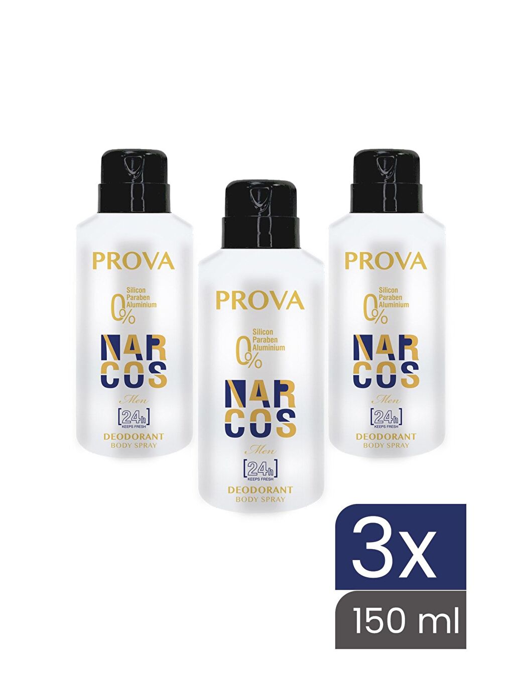 Prova Narcos Erkek Deodorant 150 ml 3 Adet - 1