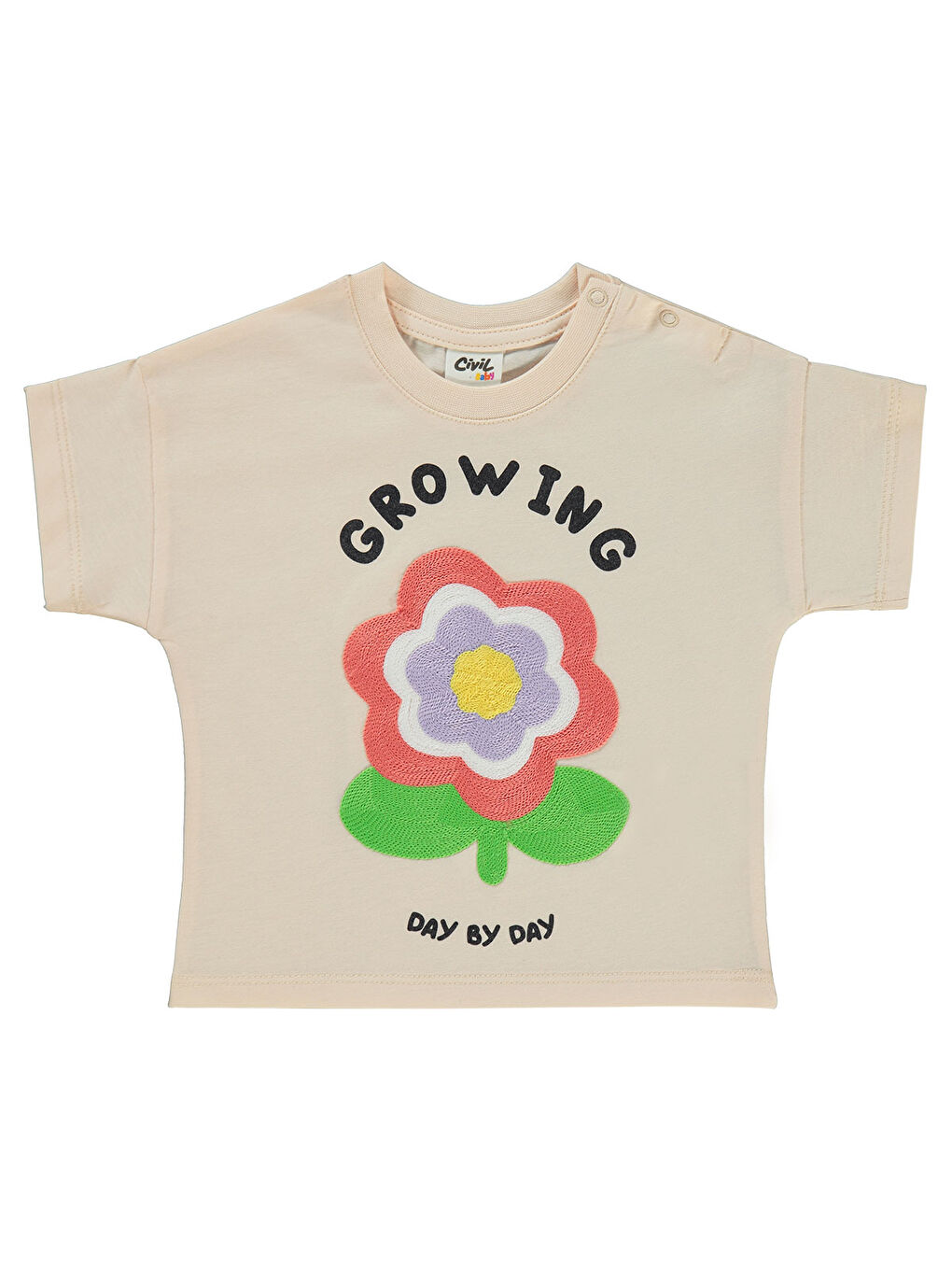 Pembe Baby Kız Bebek Tişört 6-18 Ay Pudra