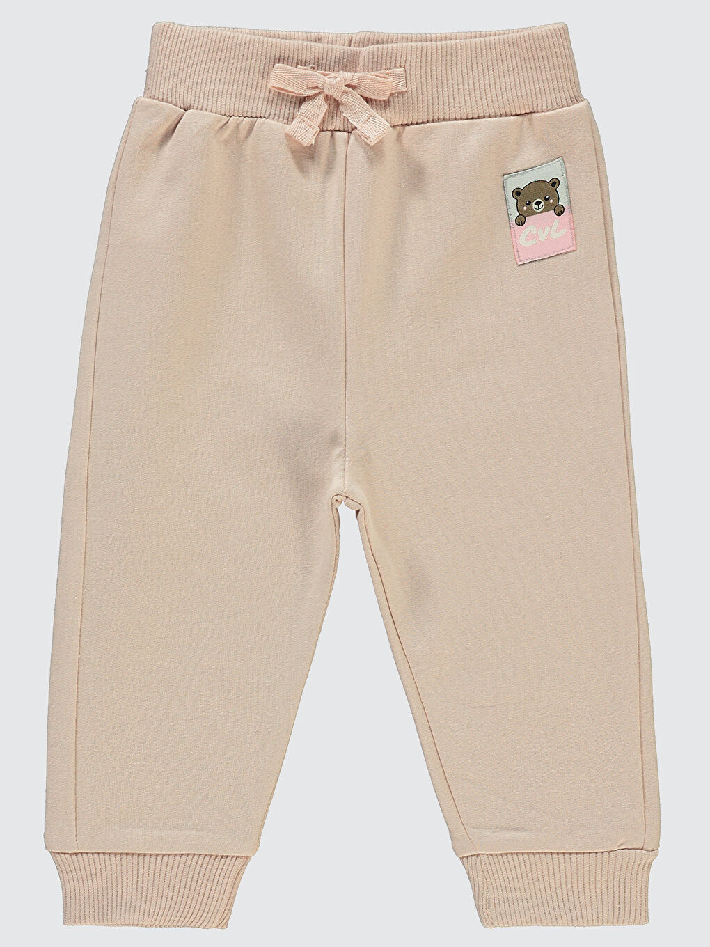 Pembe Baby Kız Bebek Patiksiz Tek Alt 6-18 Ay Pudra