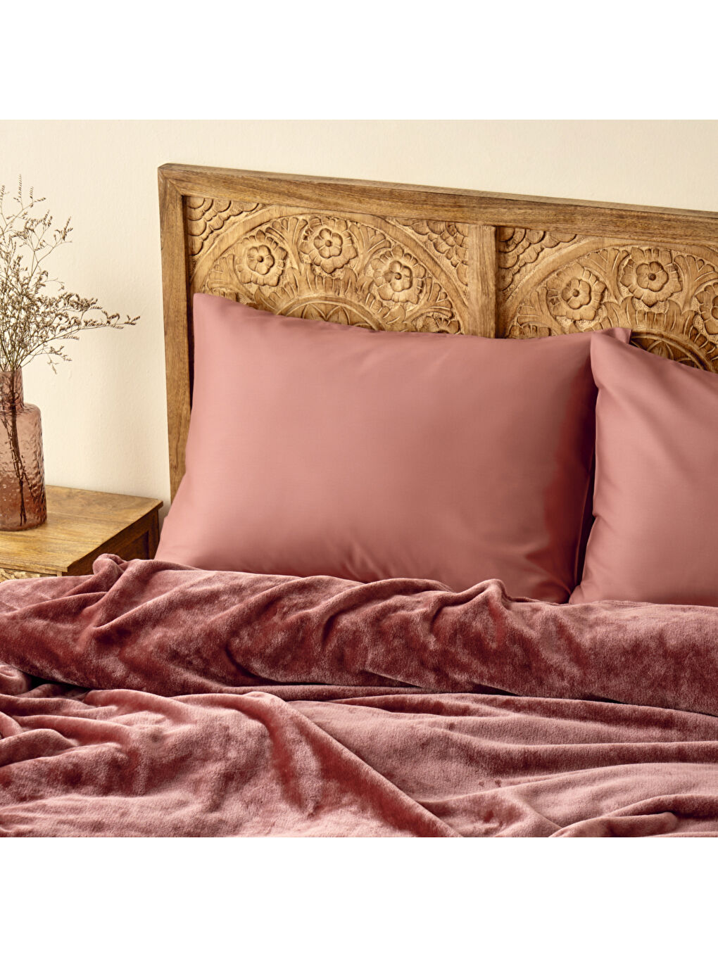 Pembe Shelly Wellsoft Çift Kişilik Battaniye Rose (200x220 cm)-2