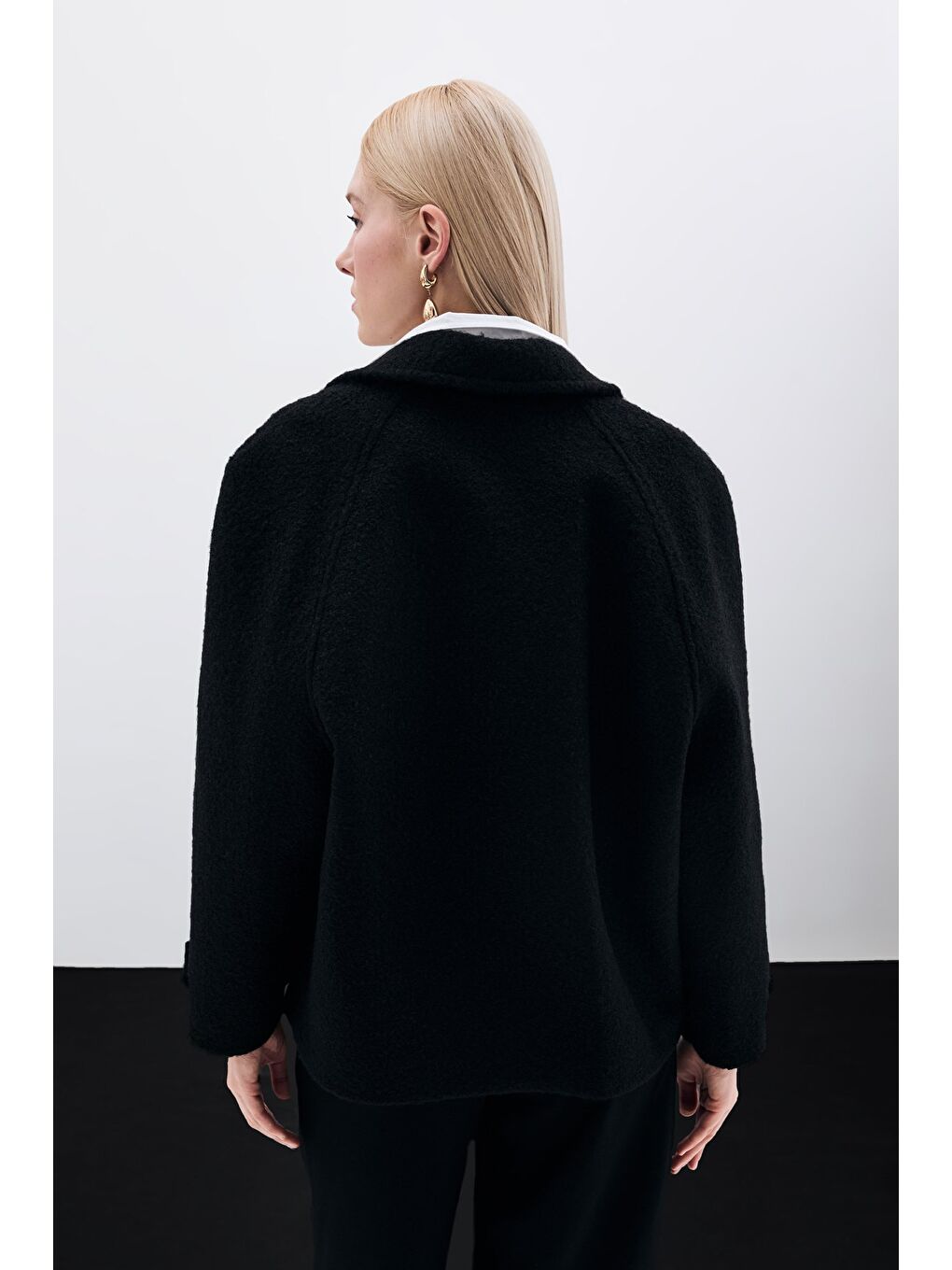 Buklet Kısa Kaban - Siyah-6