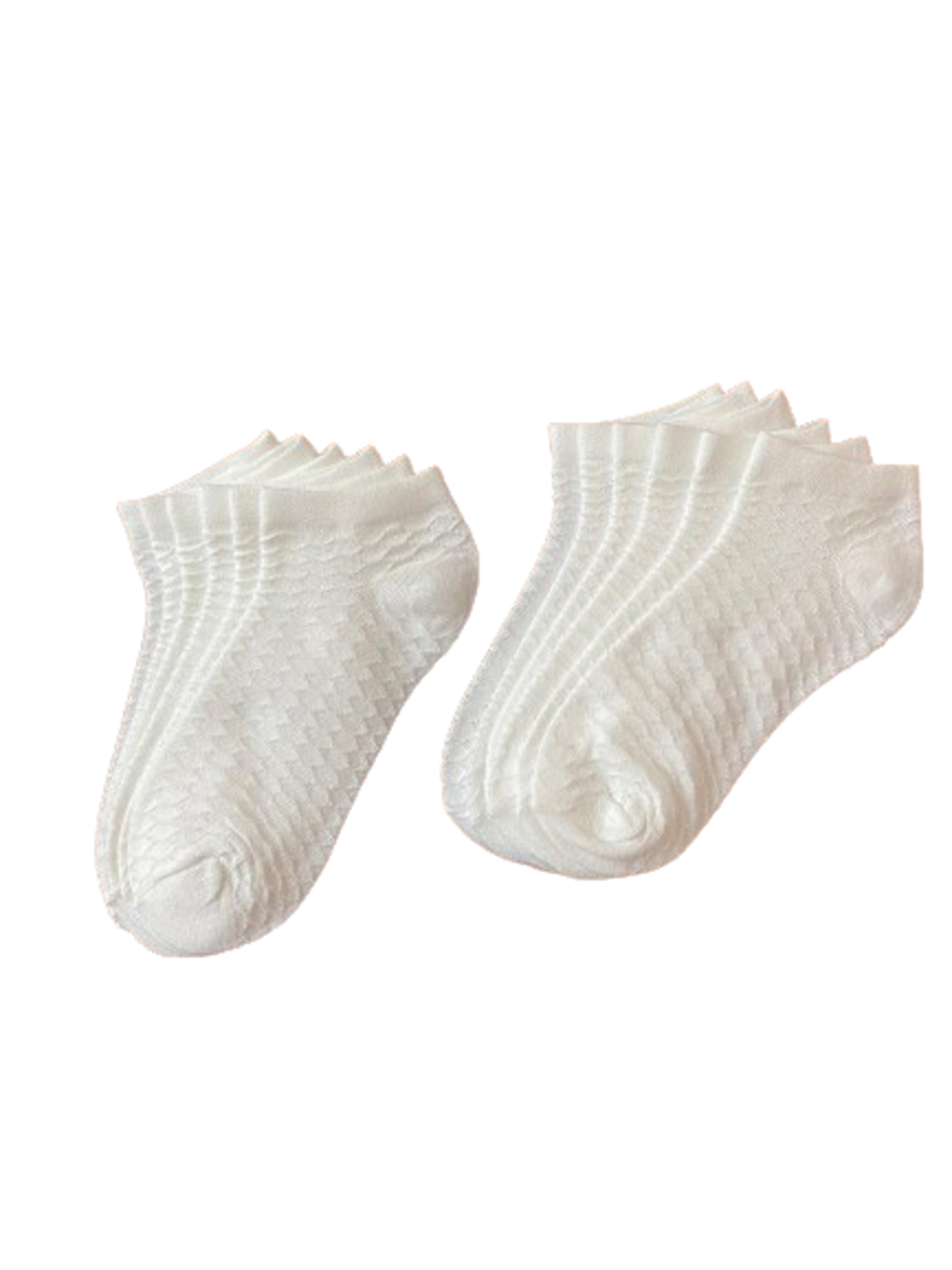12'li Beyaz Desenli Pamuklu Patik Çorap