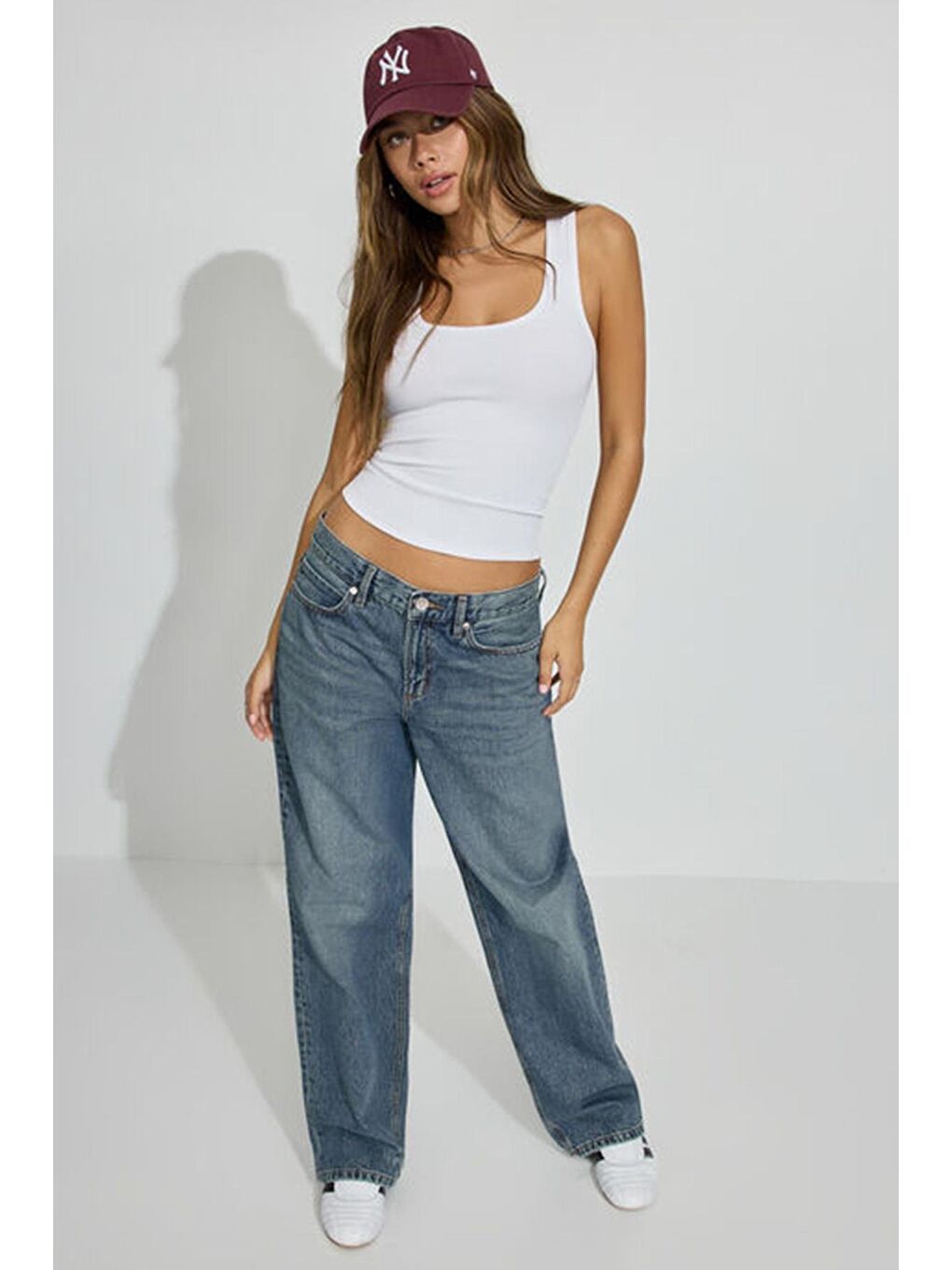 Beyaz Kalın Askılı Kadın Atlet Mg2440-1