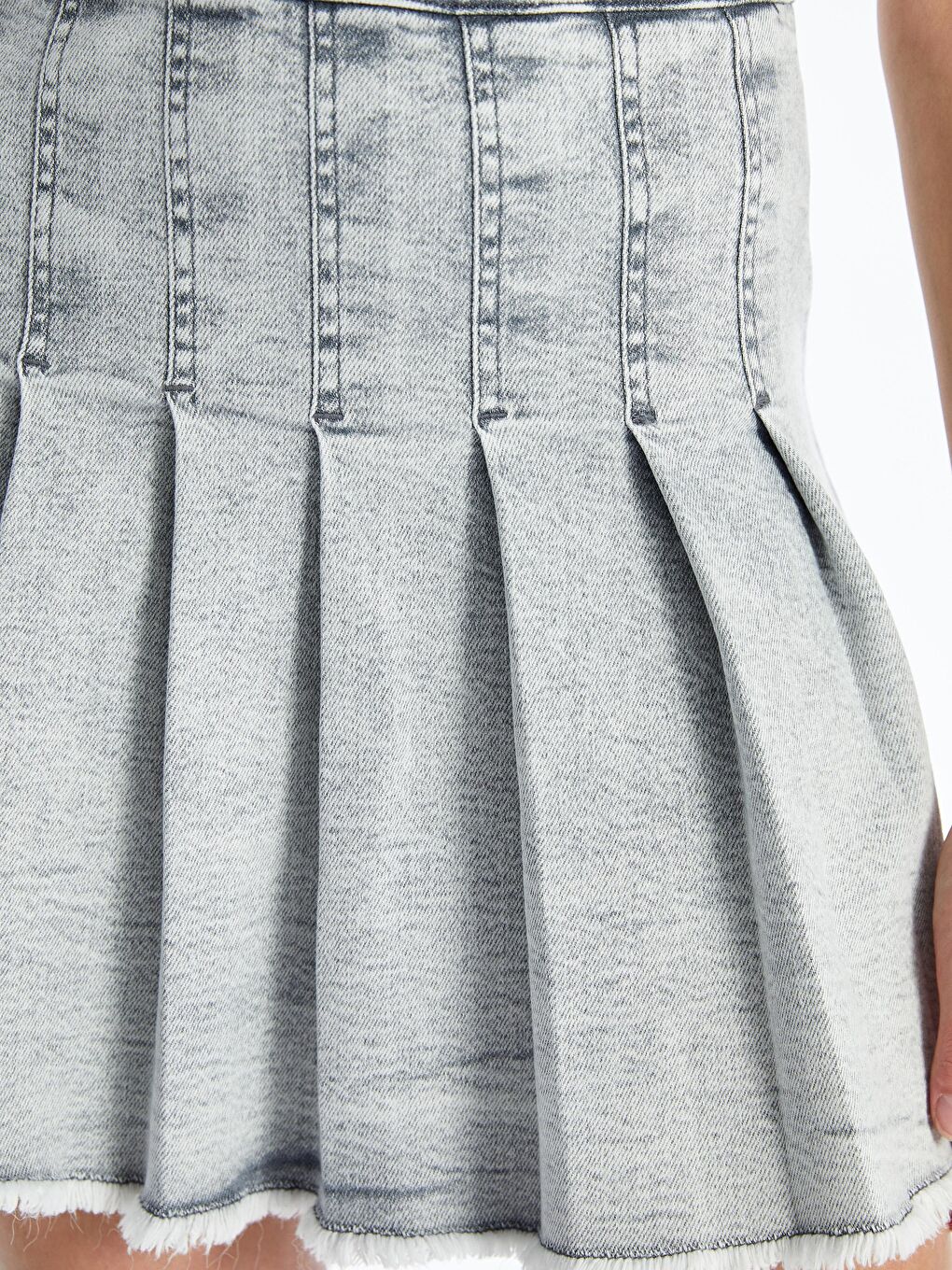 KOOR Antrasit Kadın Gri Denim Etek Bg11 - 2