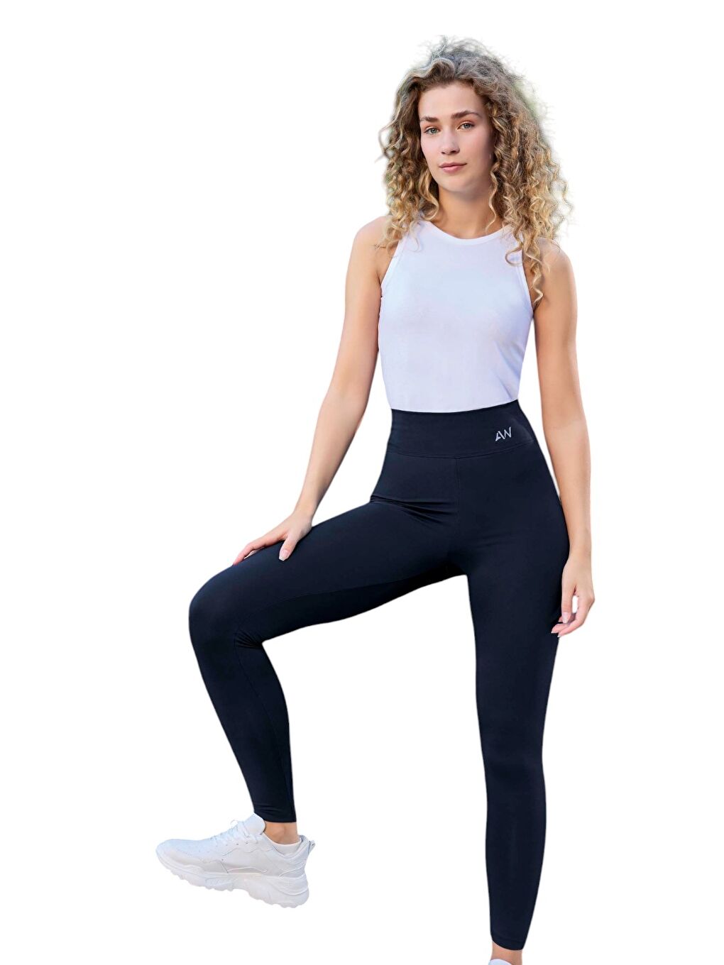 Lacivert Kadın Toparlayıcı Spor Tayt-1