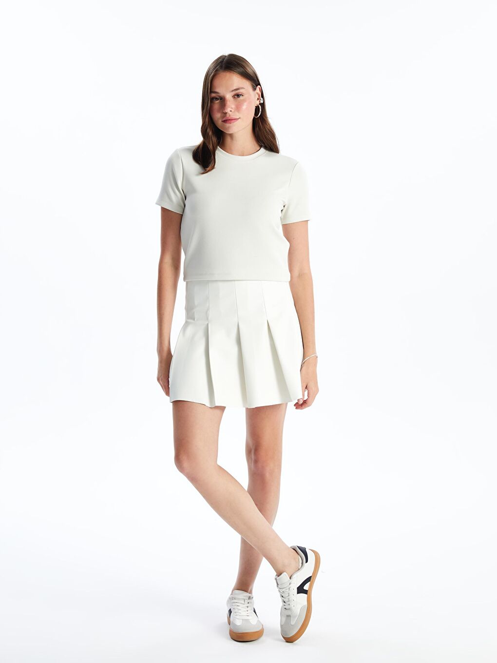 Kadın Beyaz Etek 	 Bg50