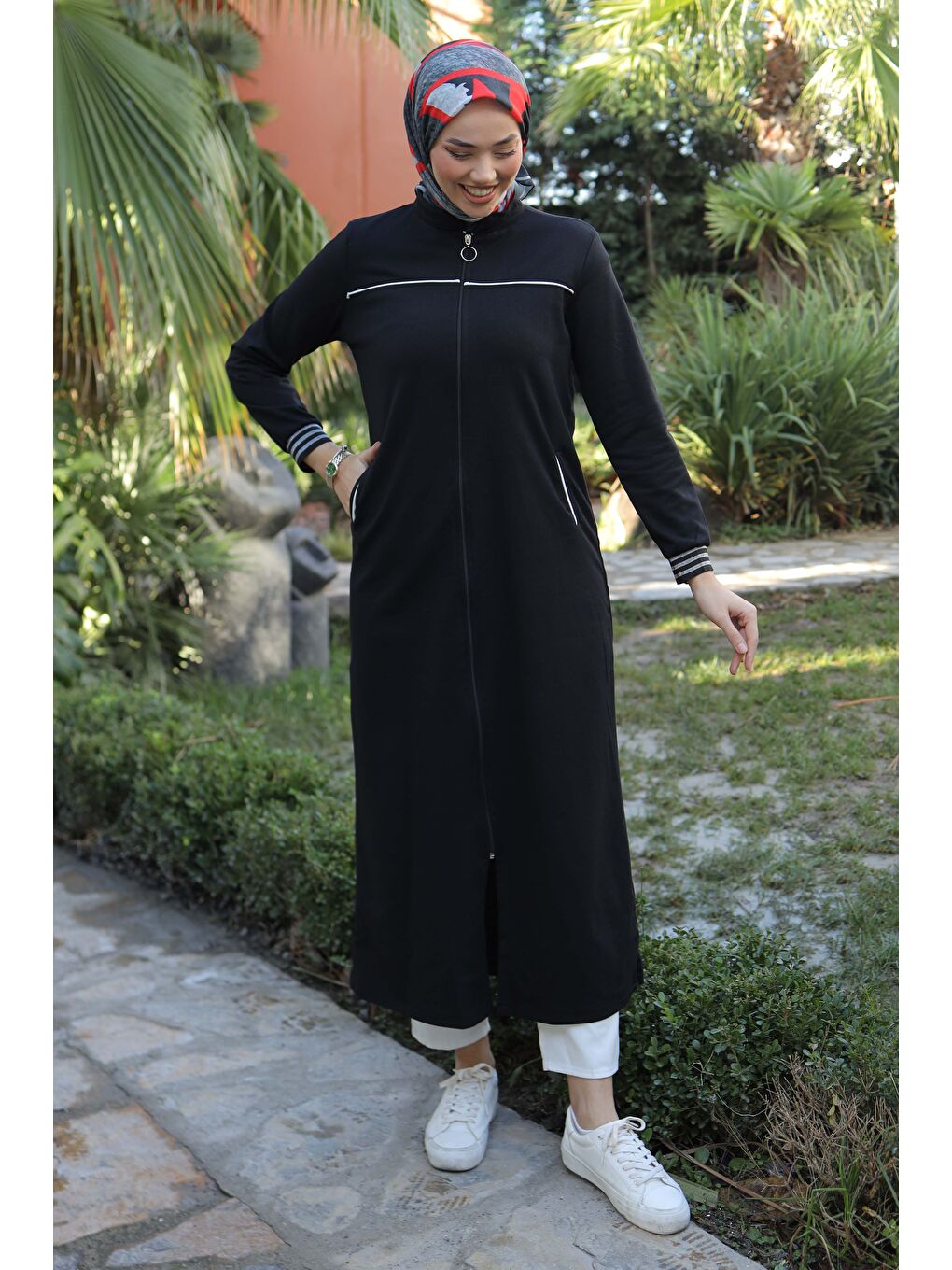 Şeritli Kap Siyah - 13346