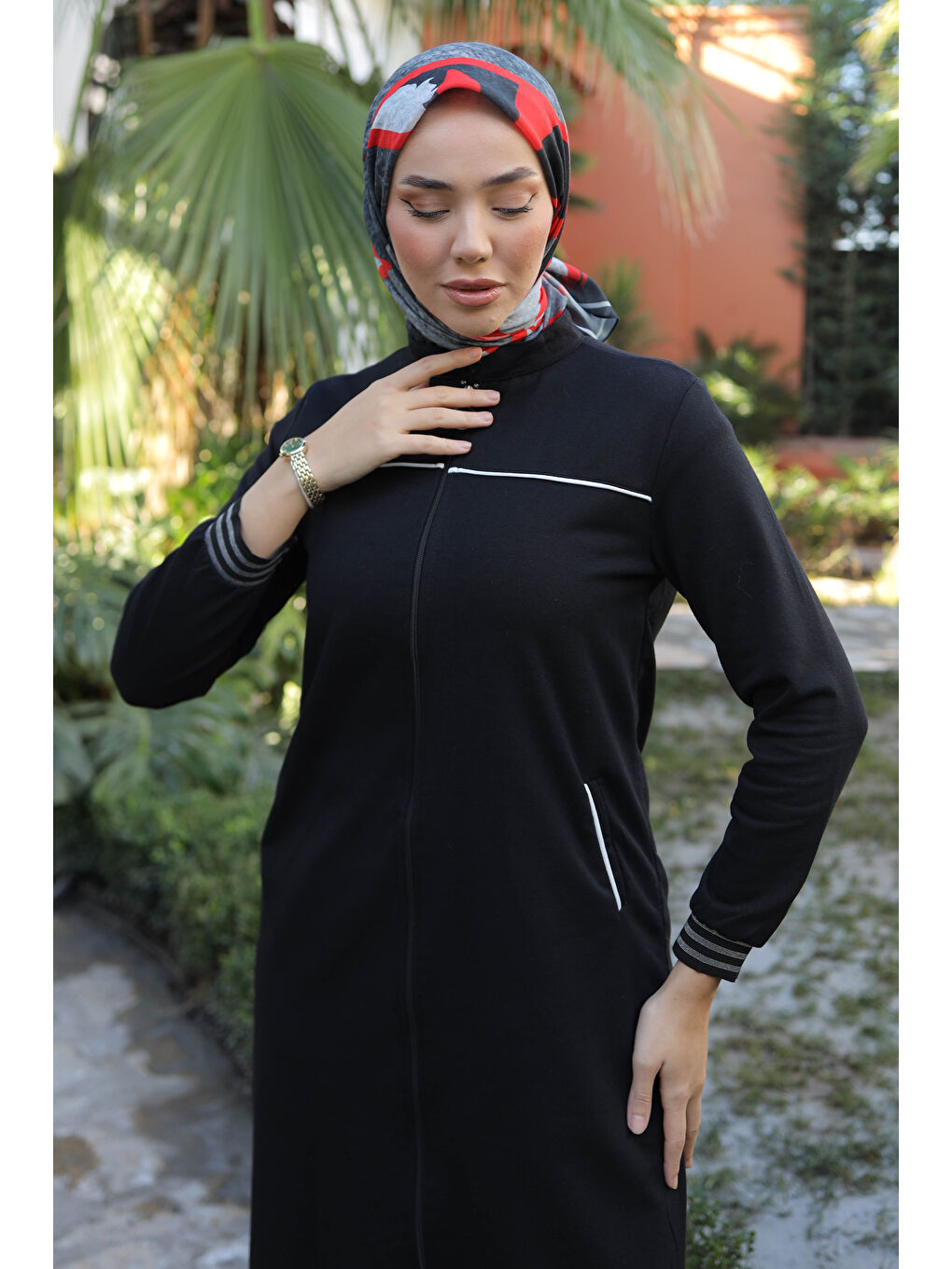 Şeritli Kap Siyah - 13346-2