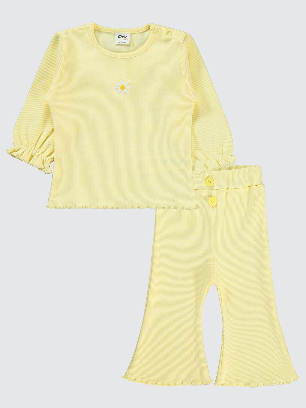 Baby Kız Bebek Takım 6-18 Ay Sarı