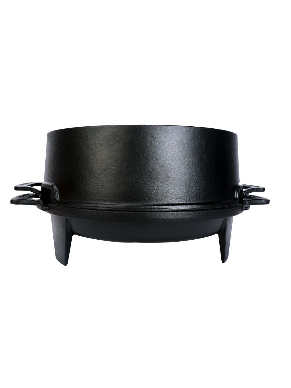 Siyah Yuvarlak Mangal Izgara Set Döküm Demir Yekpare Çift Kulplu Çap (Ø)36cm.-1