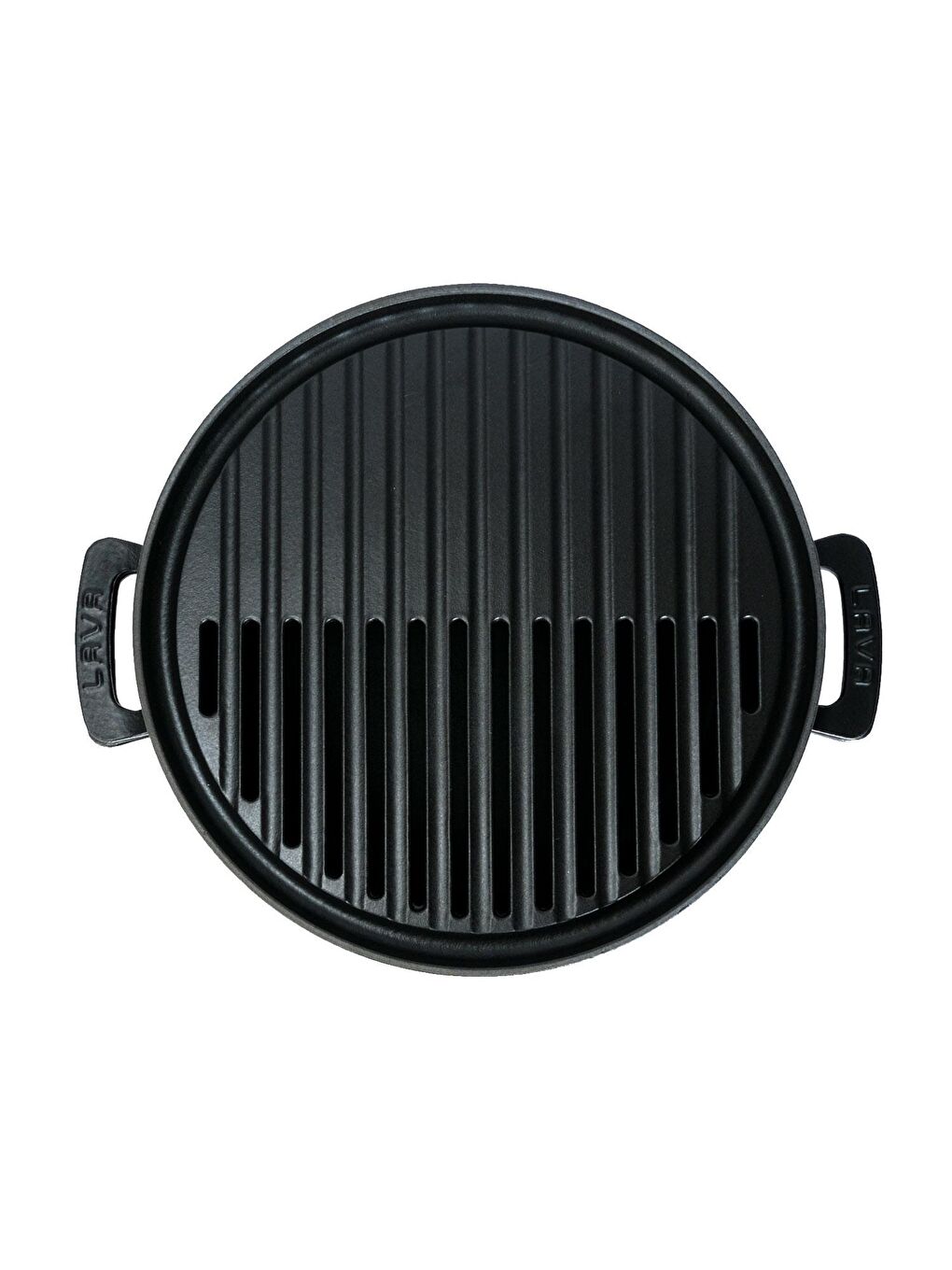 Siyah Yuvarlak Mangal Izgara Set Döküm Demir Yekpare Çift Kulplu Çap (Ø)36cm.-3