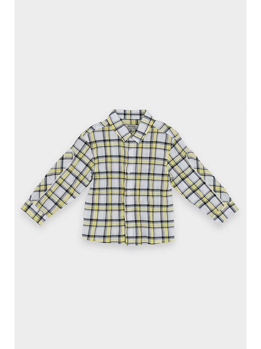 Erkek Bebek Ekoseli Beyaz Gömlek