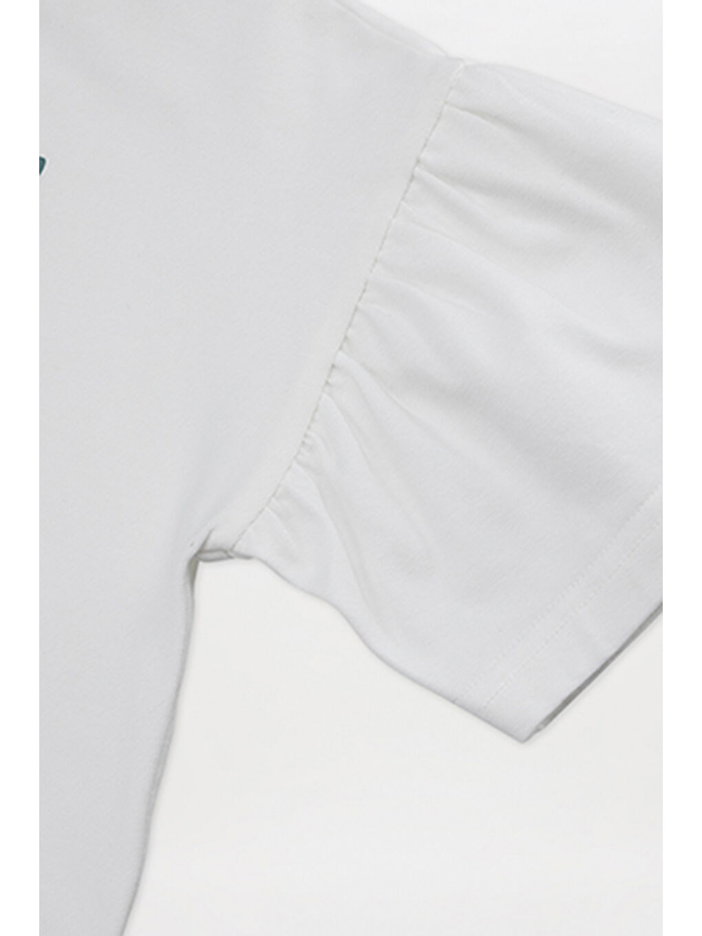 Kız Çocuk Baskılı Beyaz Tişört-2