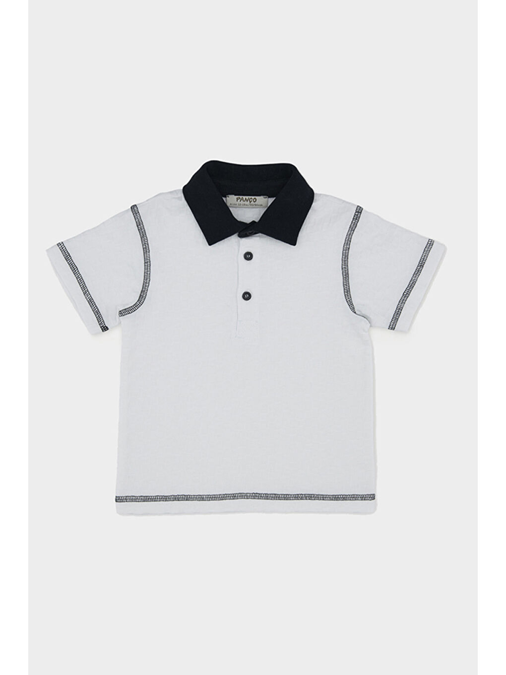 Erkek Bebek Beyaz Polo Yaka Tişört