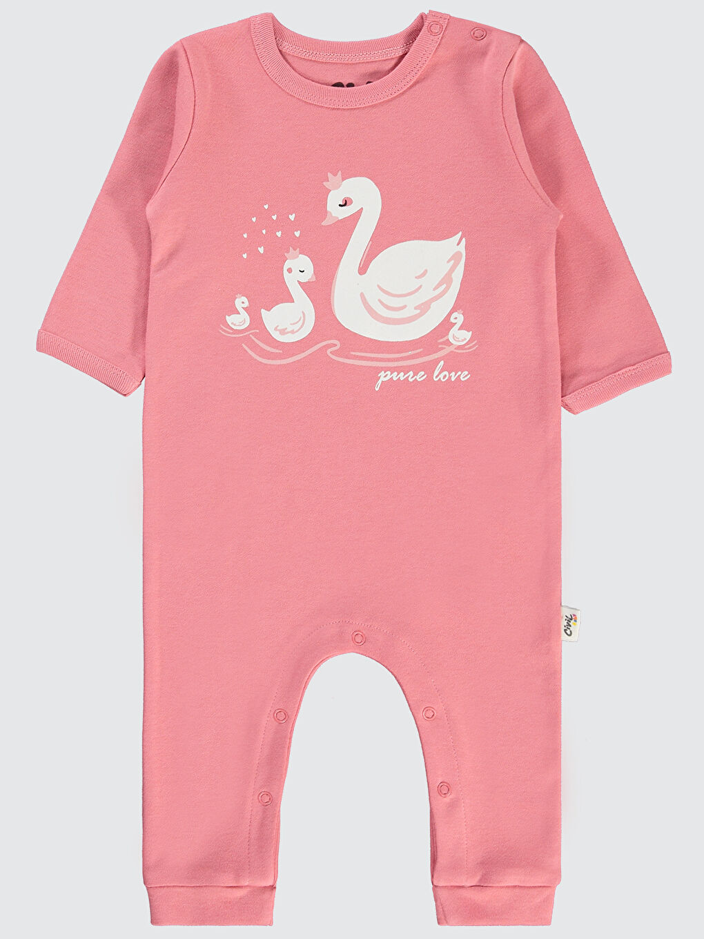 Pembe Baby Kız Bebek 2'li Patiksiz Tulum 3-9 Ay Gül-1