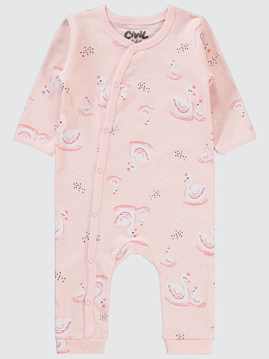 Pembe Baby Kız Bebek 2'li Patiksiz Tulum 3-9 Ay Gül-2