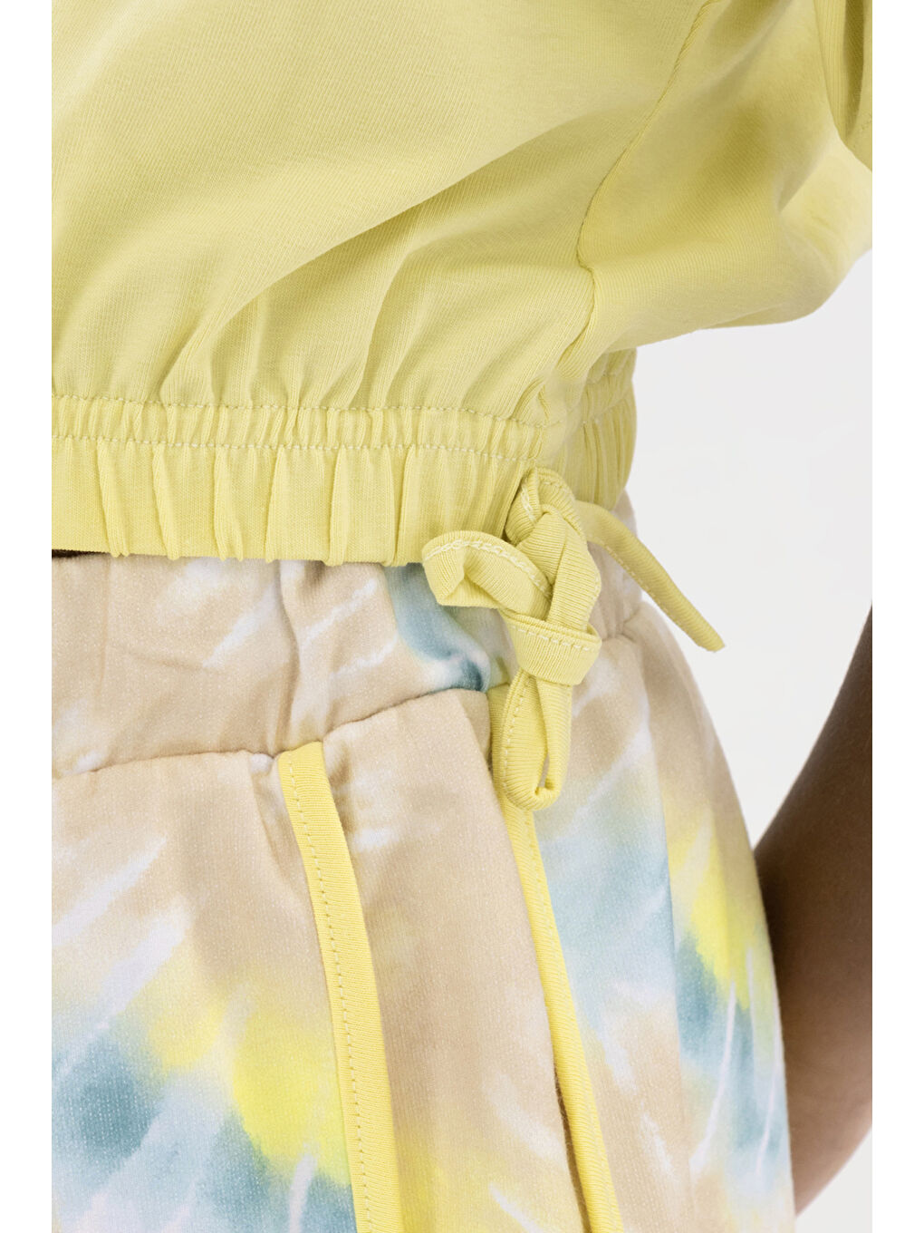 Kız Çocuk Sarı Crop Tişört-2