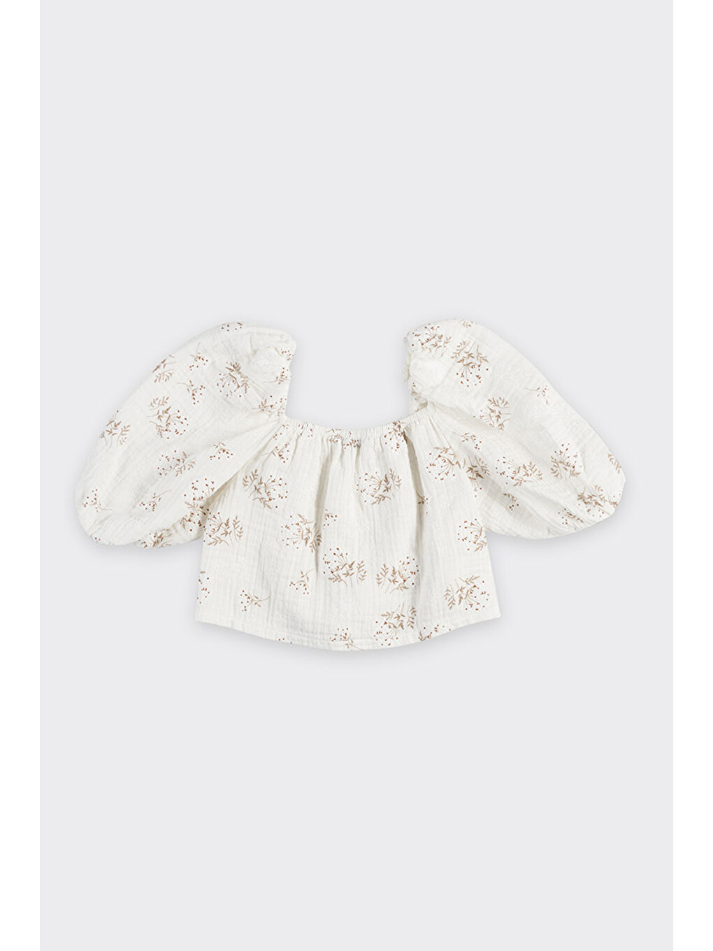 Kız Çocuk Çıtır Desenli Ekru Bluz-4