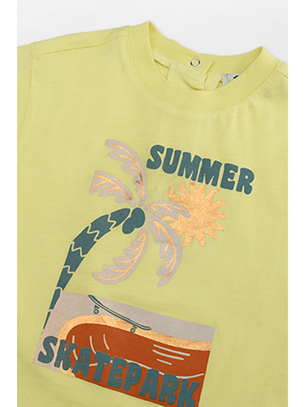 Kız Bebek Baskılı Sarı Tişört-2