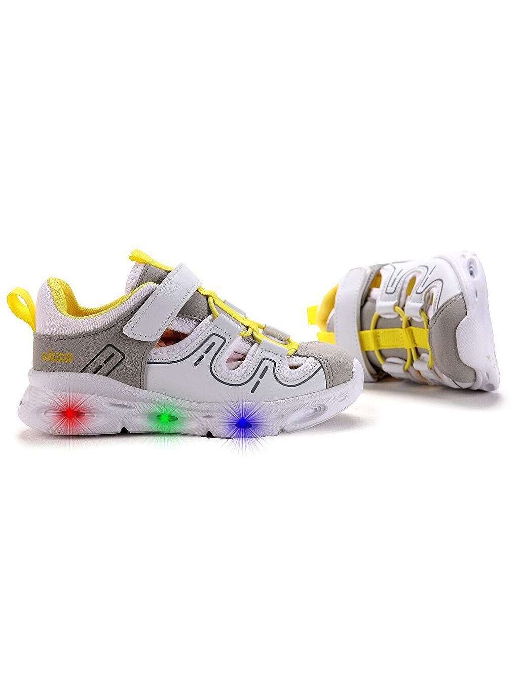 Beyaz Yuki Phylon Taban Kız/Erkek Çocuk Işıklı Sandalet 332.22Y.203